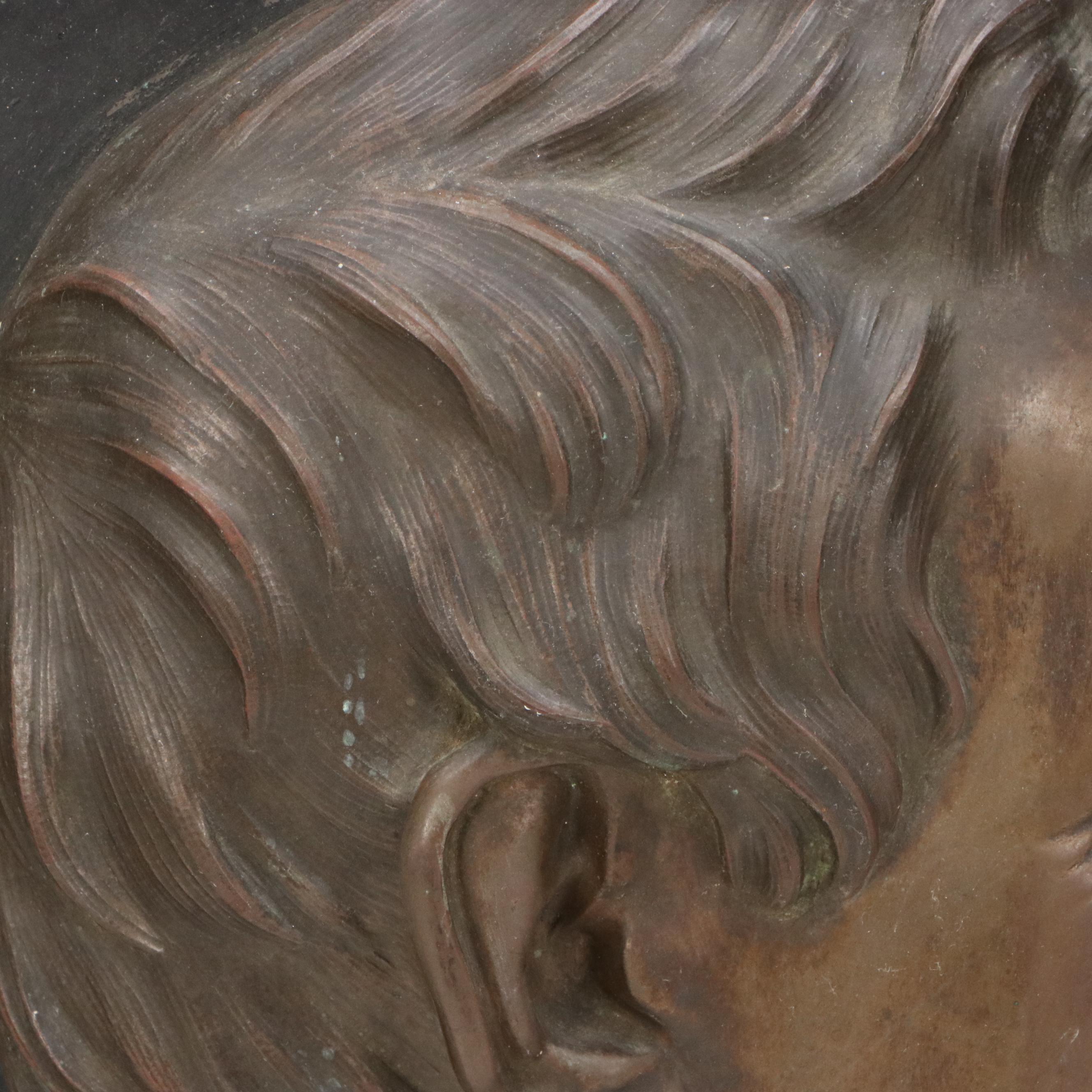 Franklin Simmons Bronze Profile Portrait "William Henry Seward," 1865