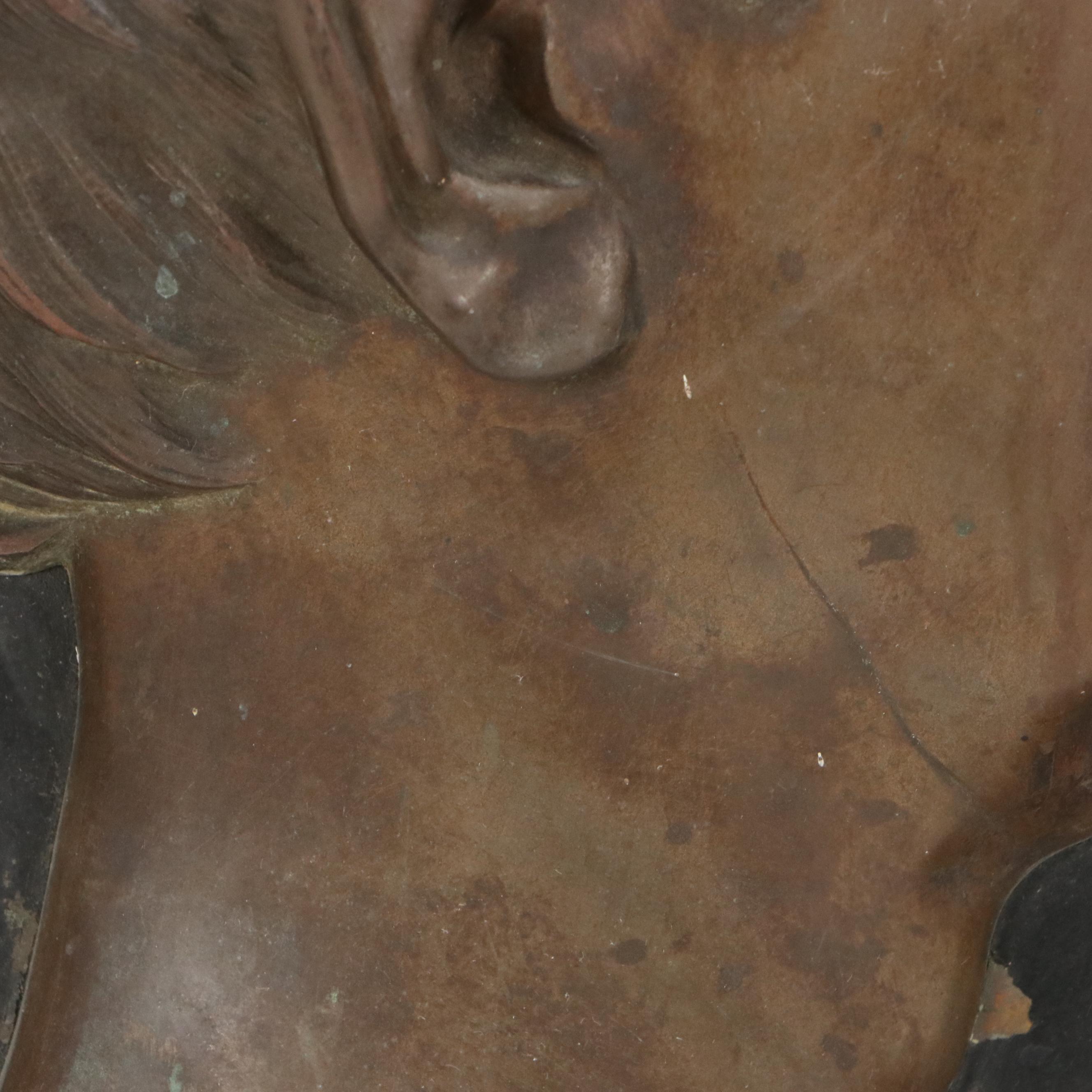 Franklin Simmons Bronze Profile Portrait "William Henry Seward," 1865