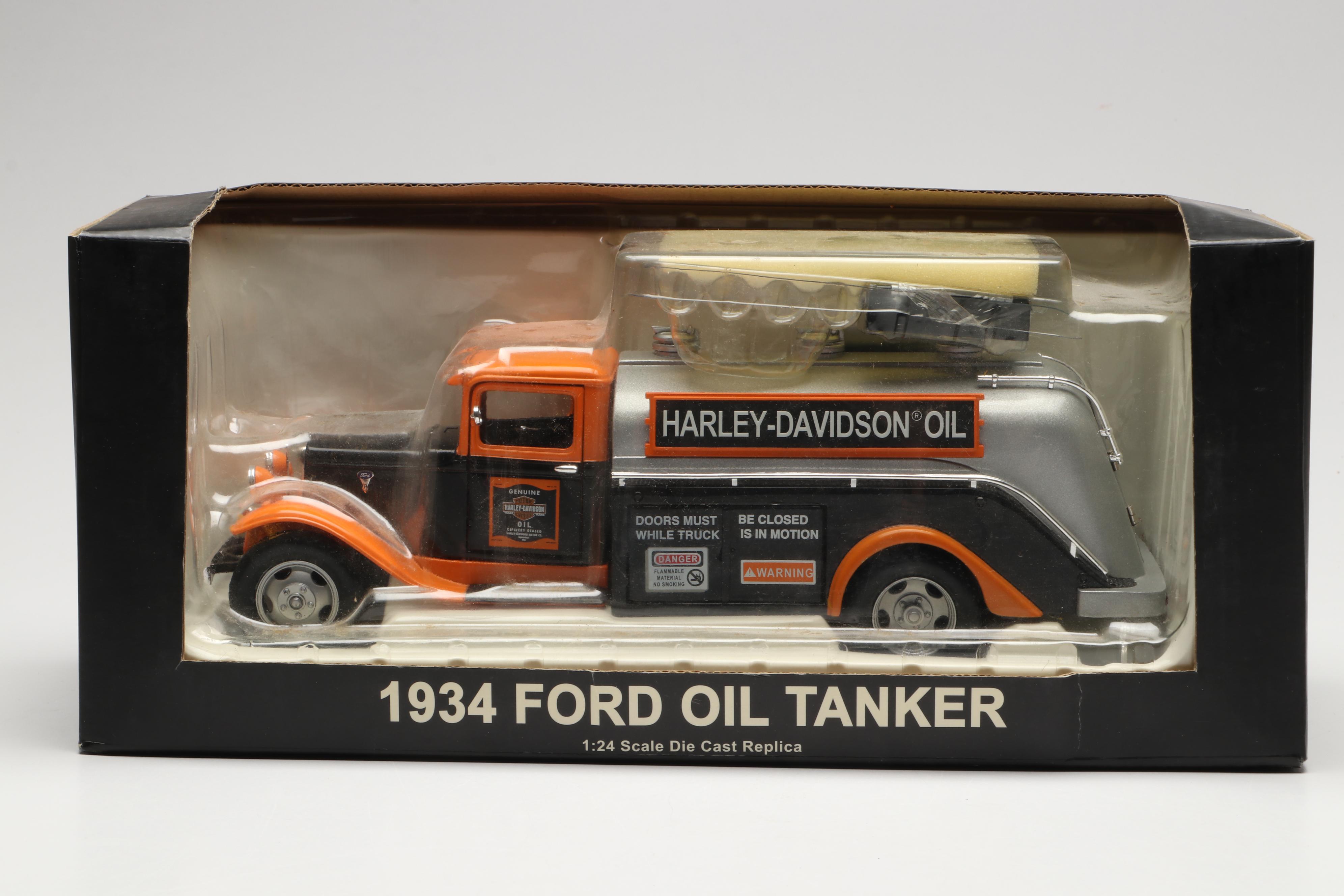 1947 Servi-Car Bank and Other Harley-Davidson Diecast Models and Coin Banks