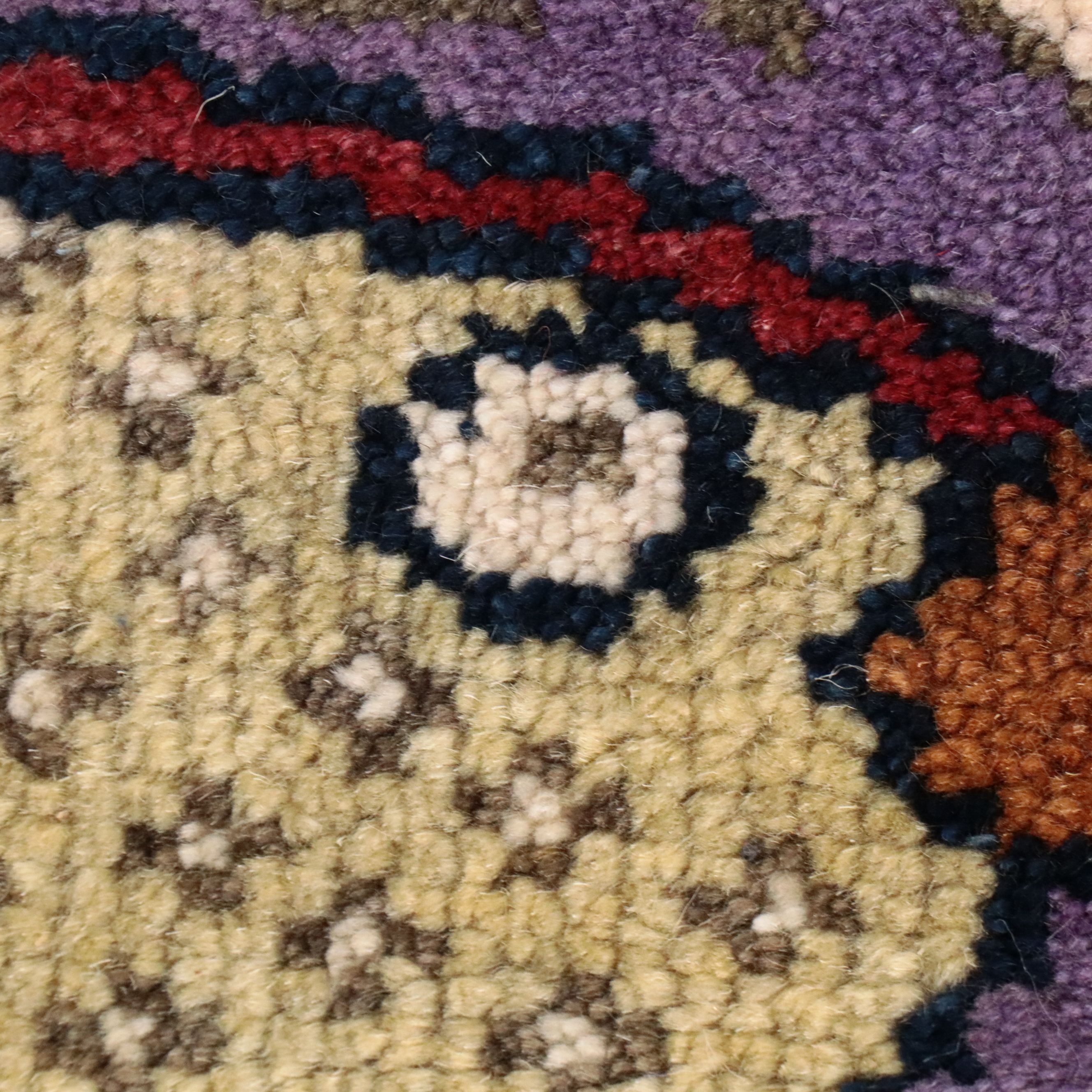 8'2 x 15'9 Hand-Knotted Indian Pictorial Bird of Paradise Room-Sized Rug