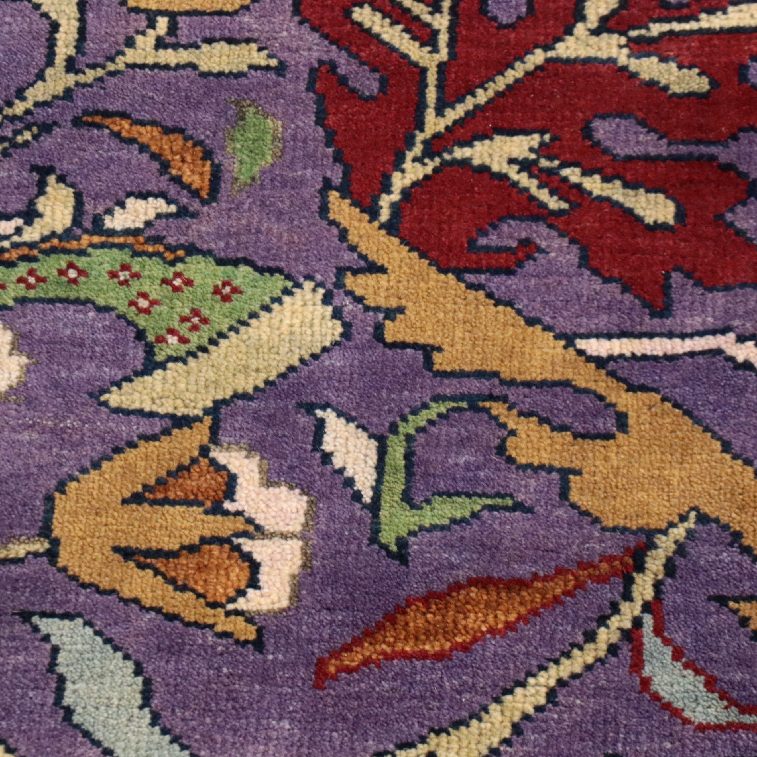 8'2 x 15'9 Hand-Knotted Indian Pictorial Bird of Paradise Room-Sized Rug