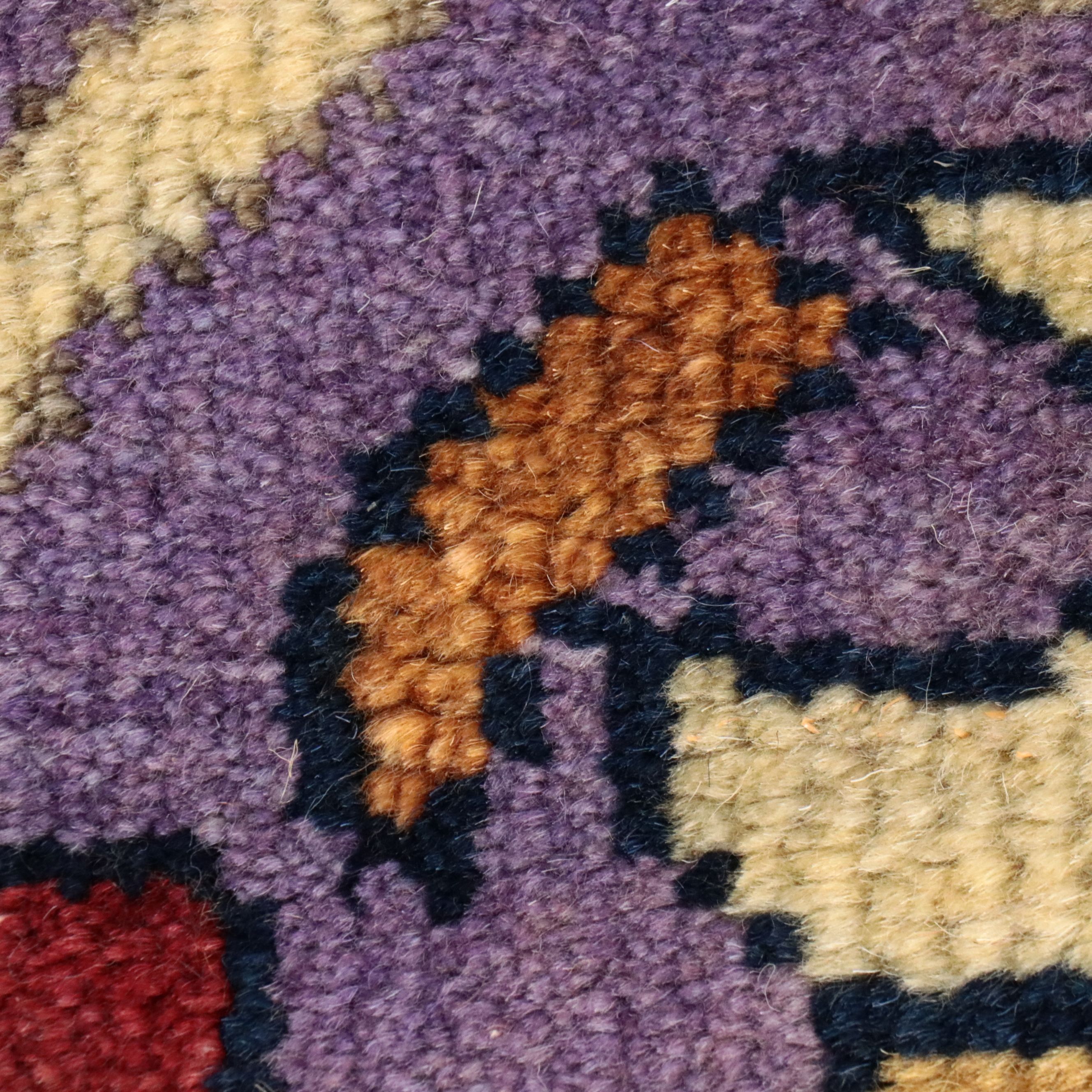 8'2 x 15'9 Hand-Knotted Indian Pictorial Bird of Paradise Room-Sized Rug