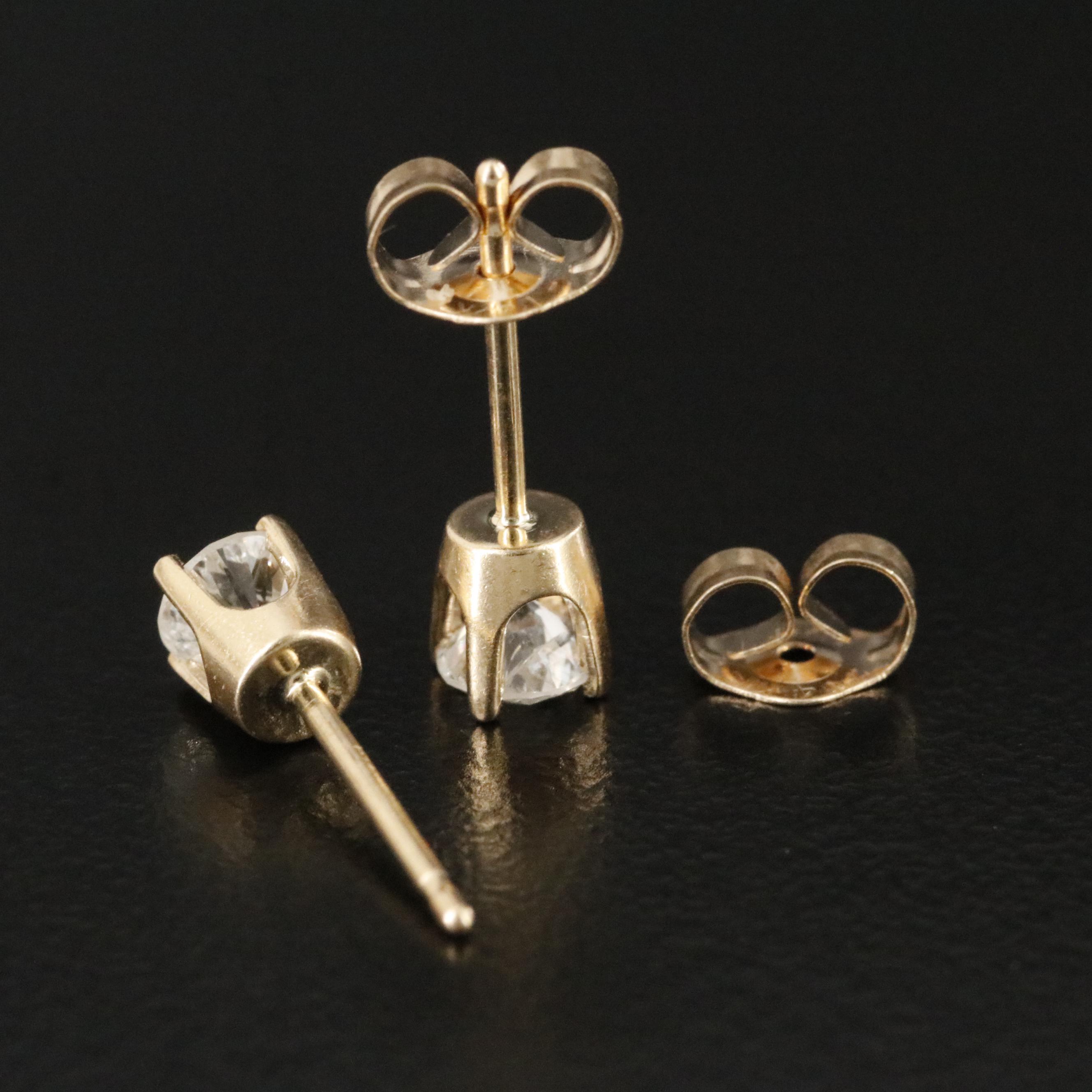 14K 0.46 CTW Diamond Solitaire Earrings