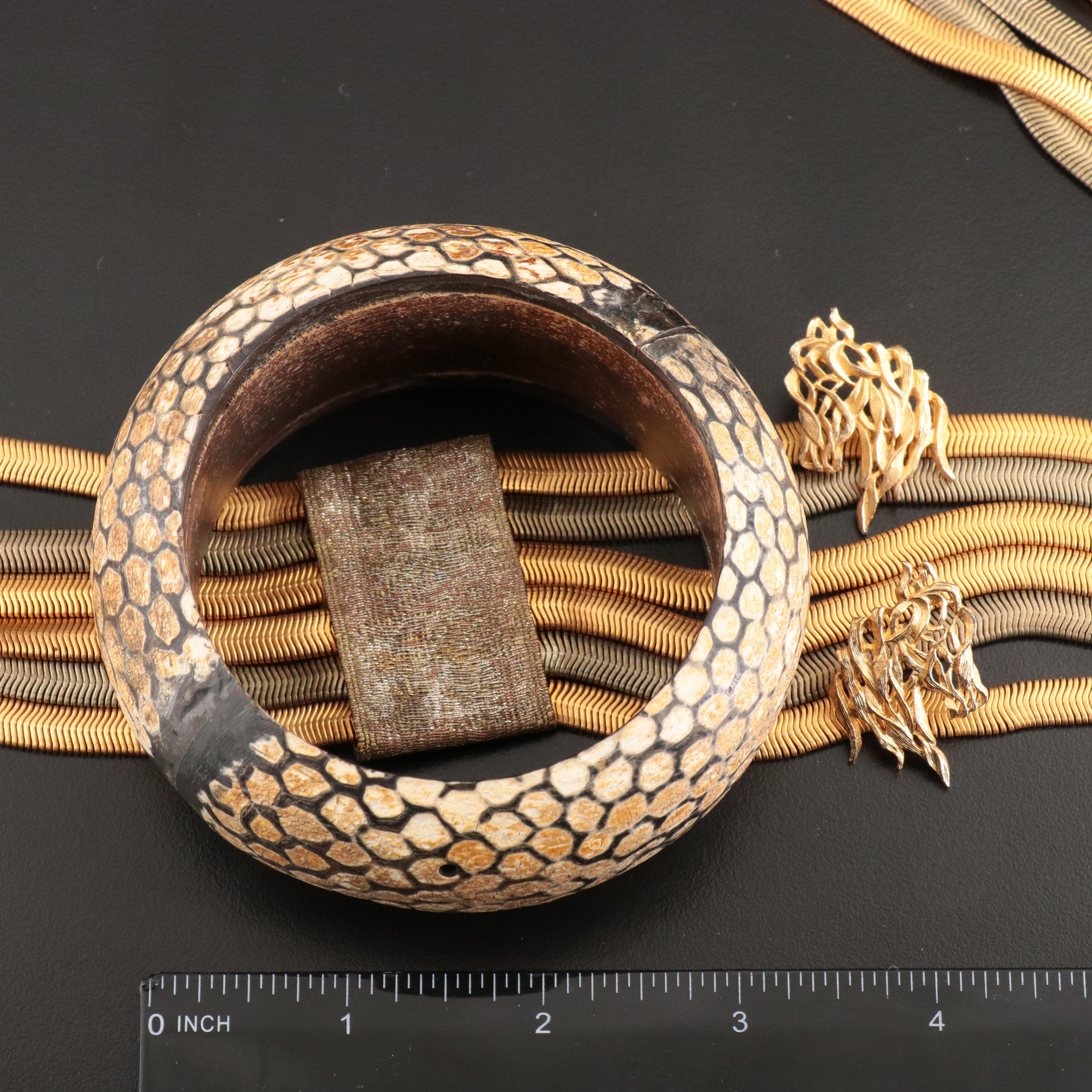 Faience, Bone and Calcite Featured in Jewelry Collection