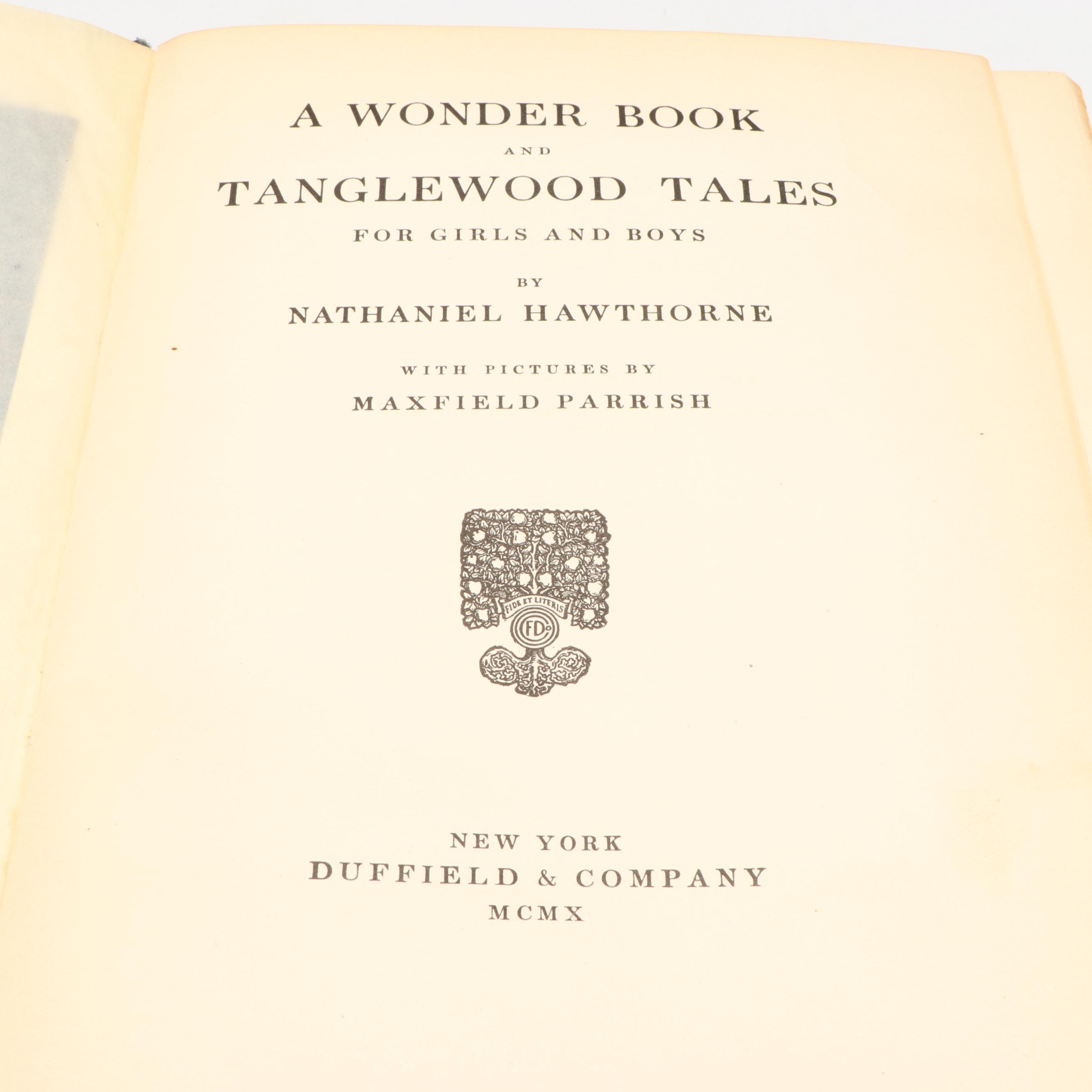 Maxfield Parrish Illustrated "A Wonder Book" and More by Nathaniel Hawthorne