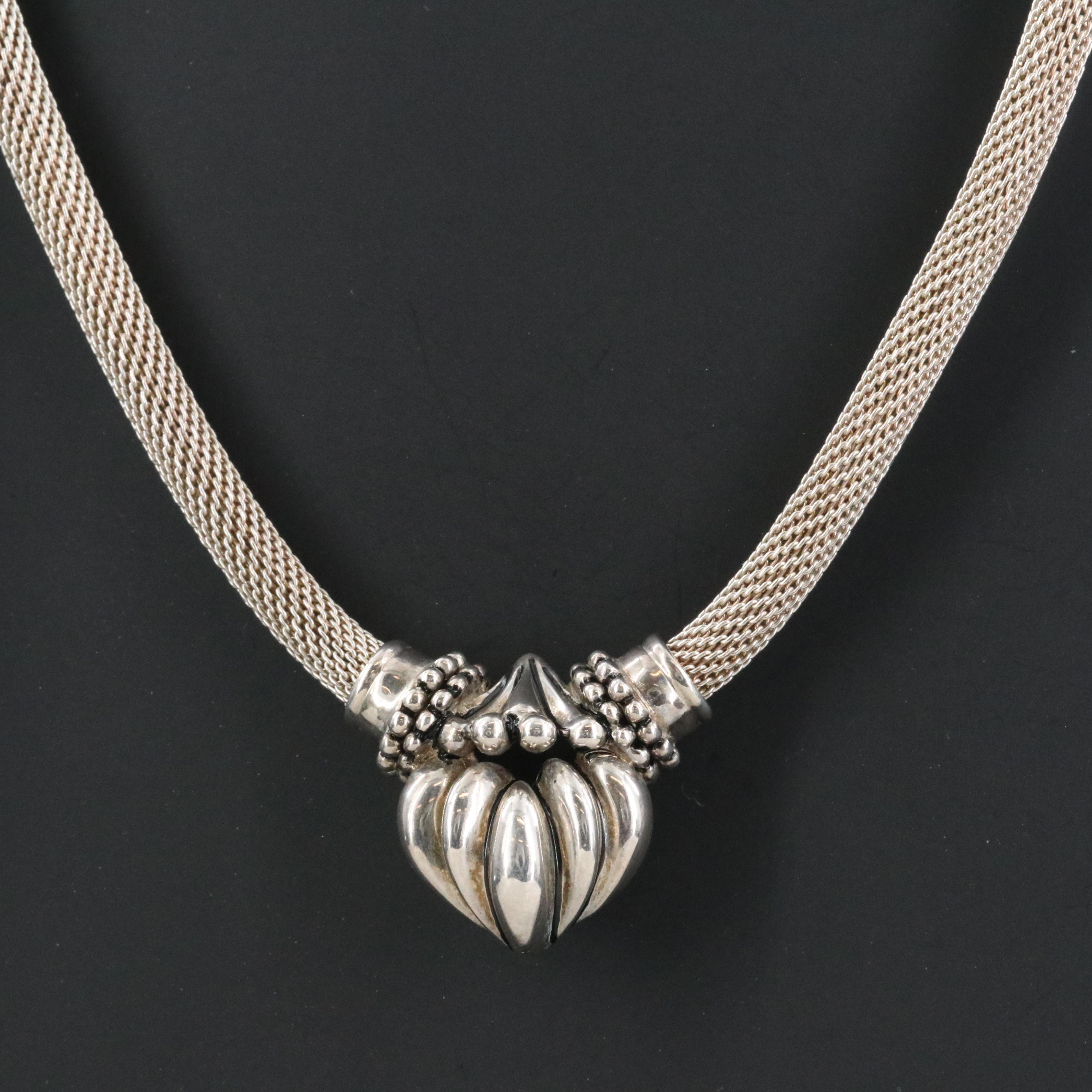Joseph Esposito Sterling Mesh Necklace