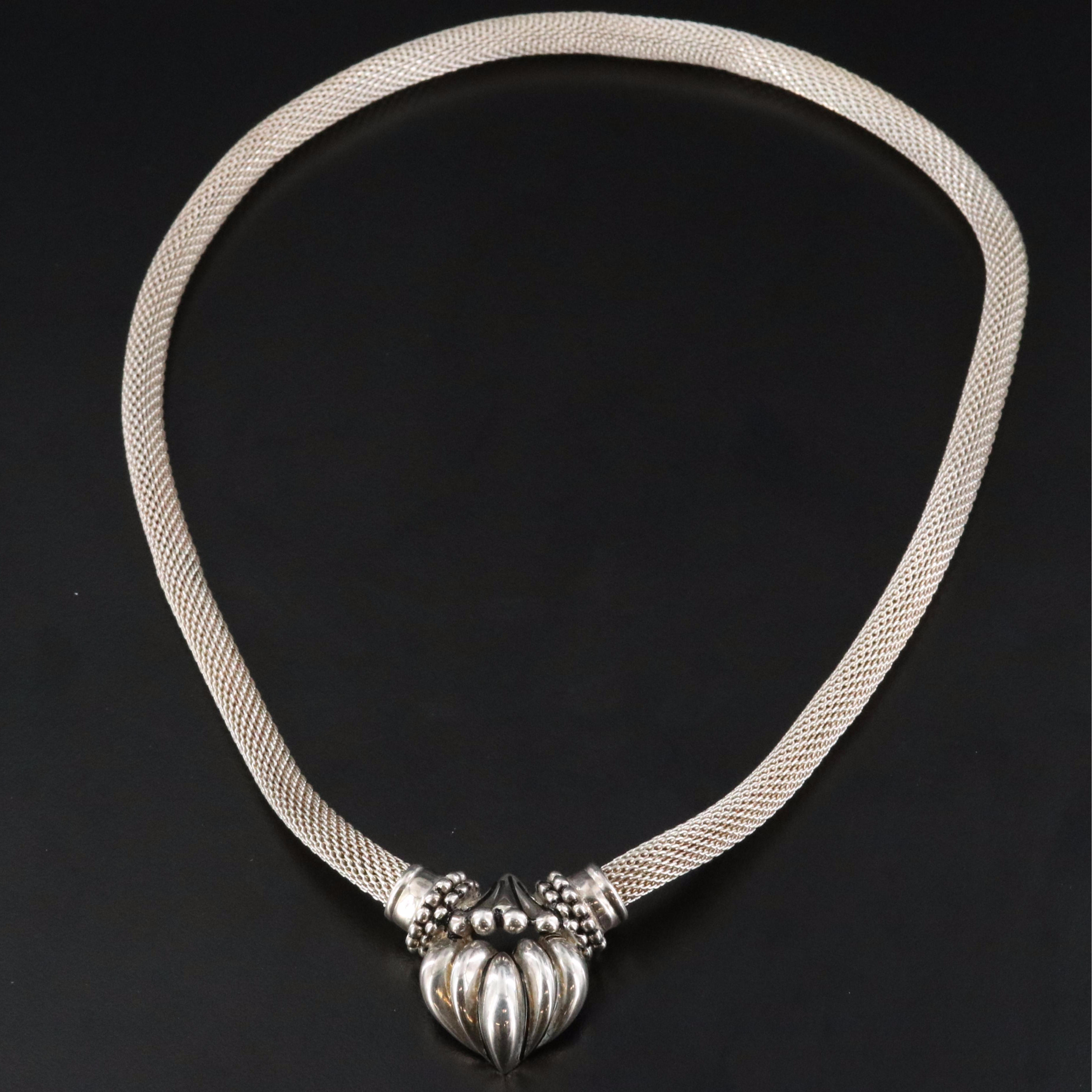 Joseph Esposito Sterling Mesh Necklace