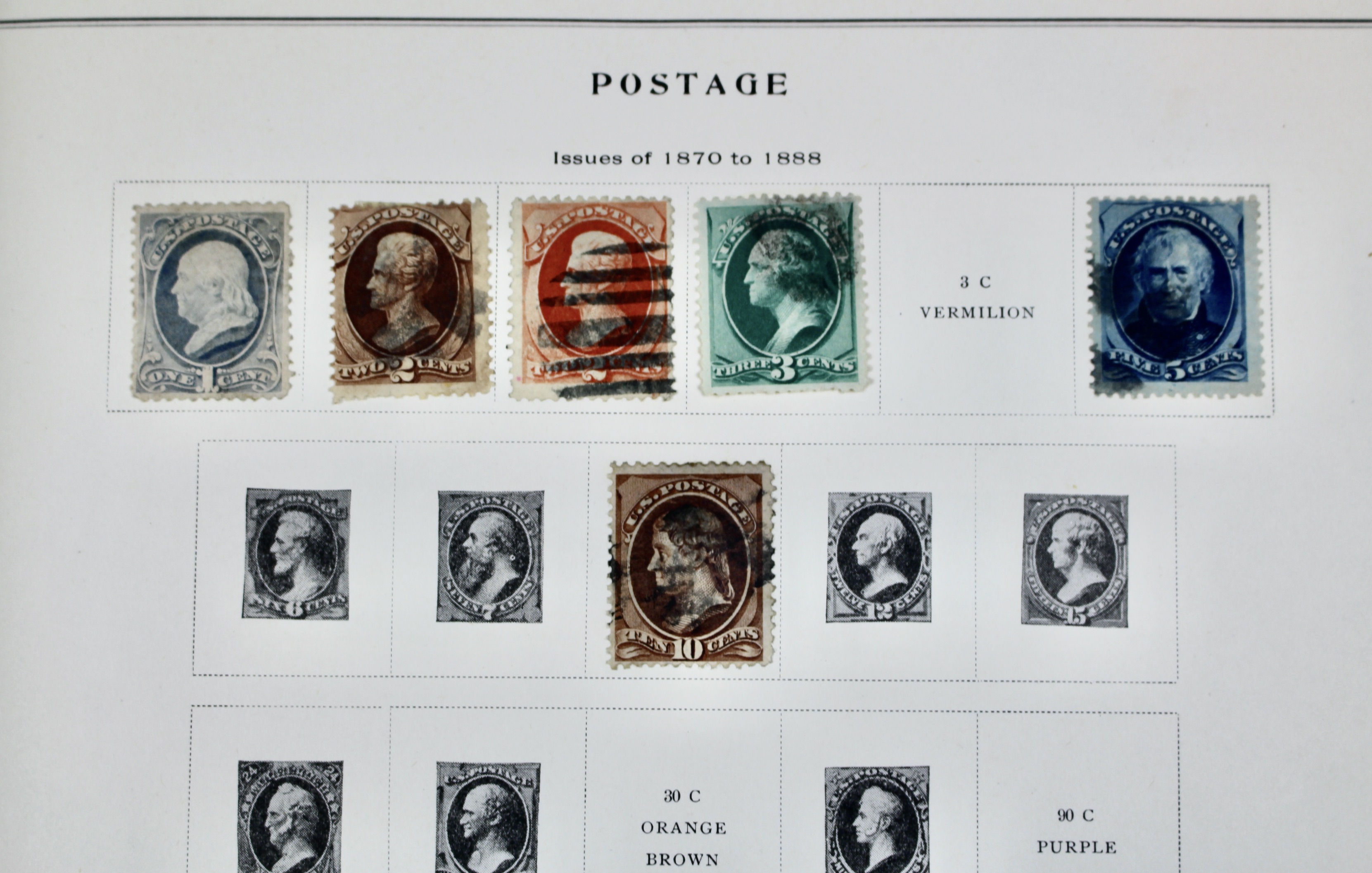 U.S. Postage Stamp Collection, 1860 to 1940s