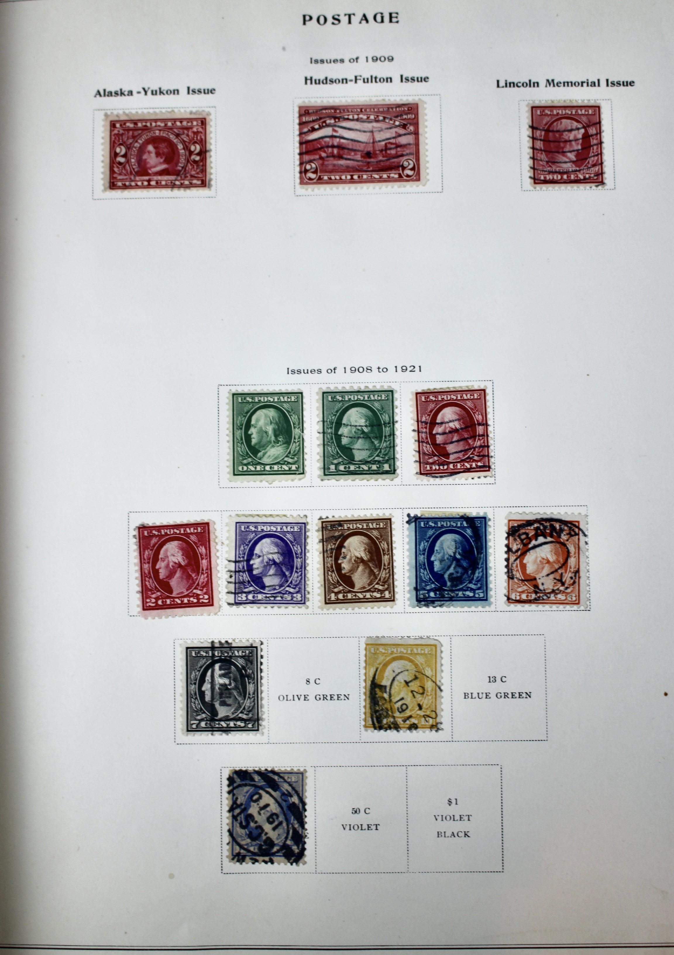 U.S. Postage Stamp Collection, 1860 to 1940s