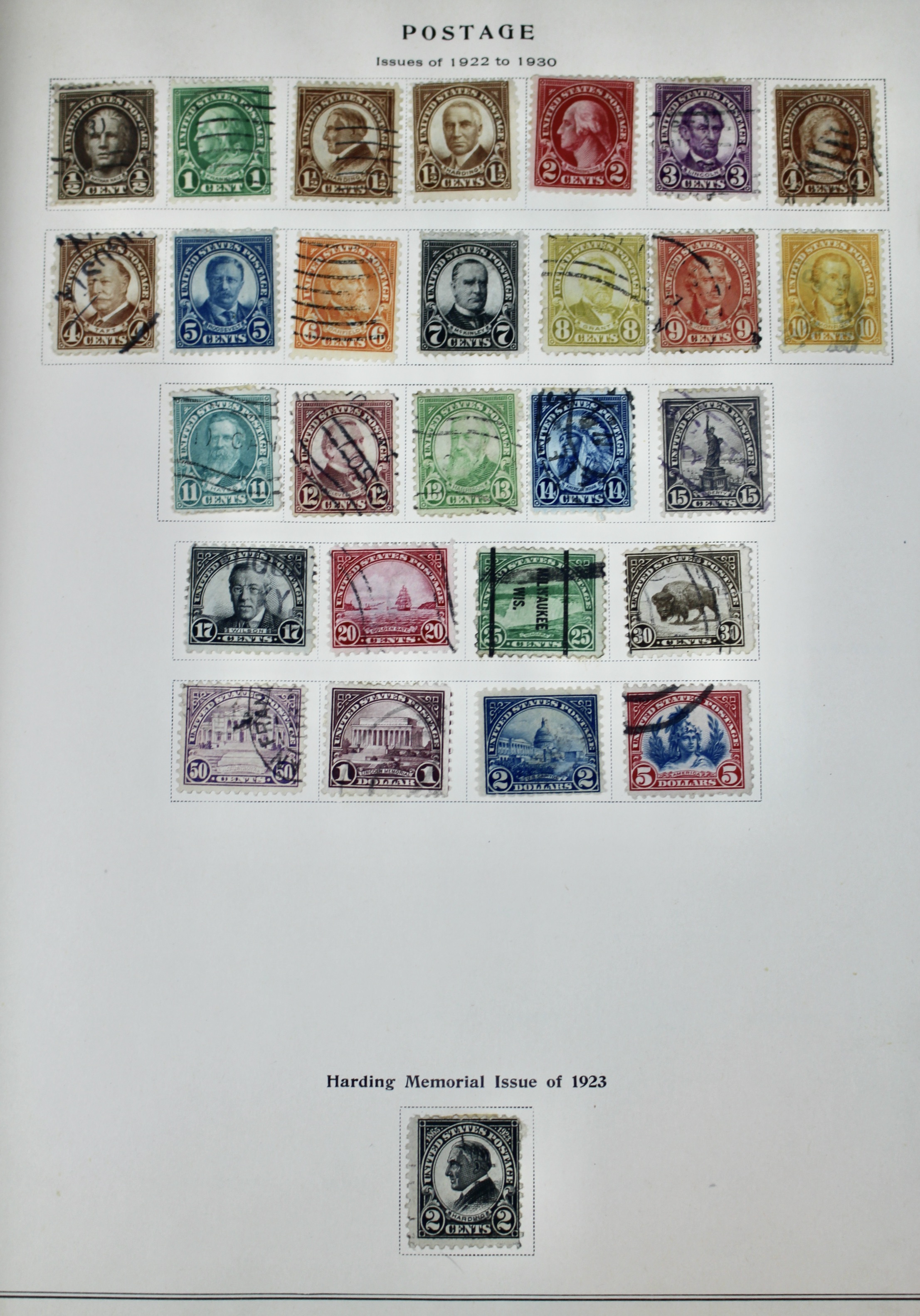 U.S. Postage Stamp Collection, 1860 to 1940s