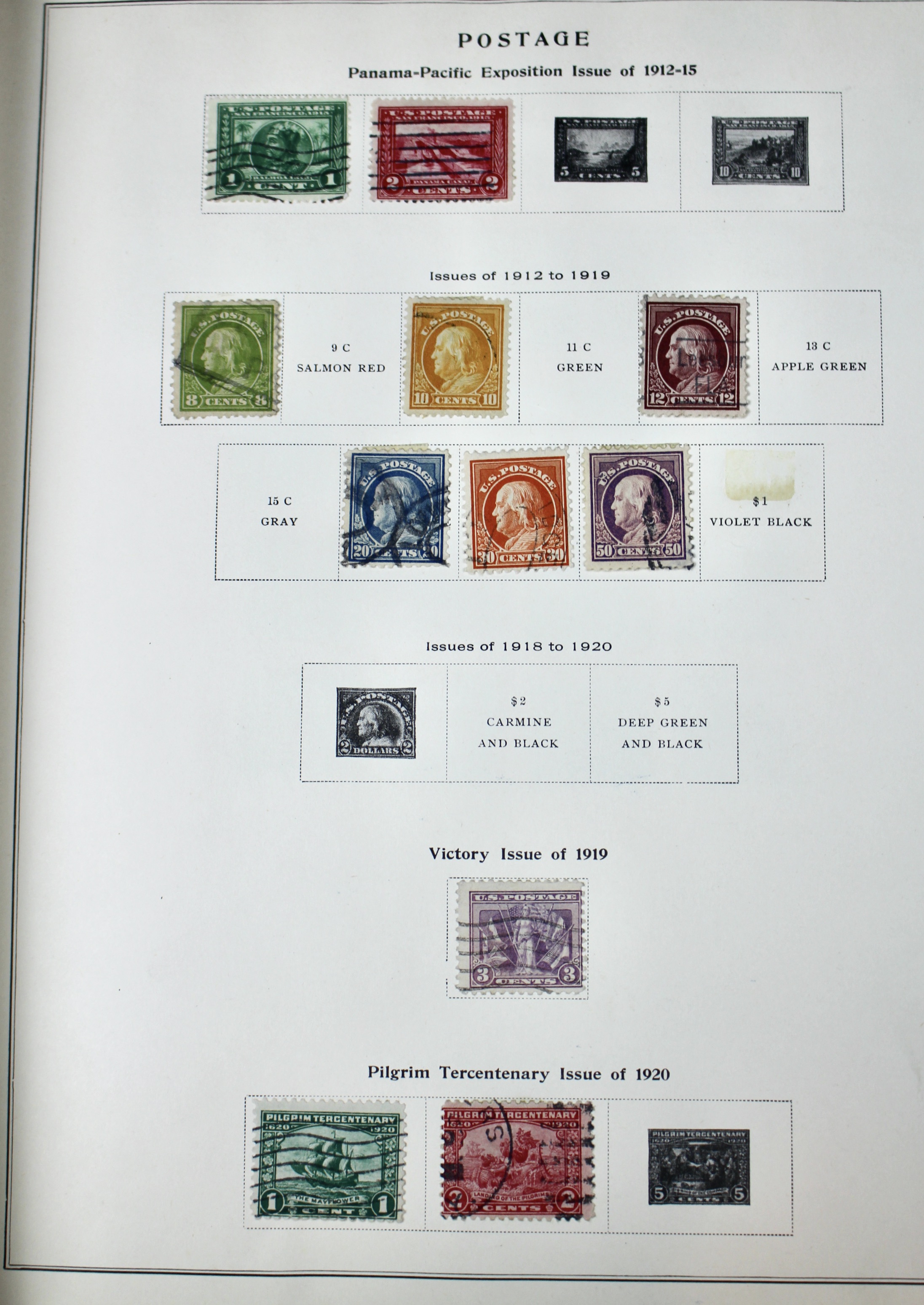 U.S. Postage Stamp Collection, 1860 to 1940s