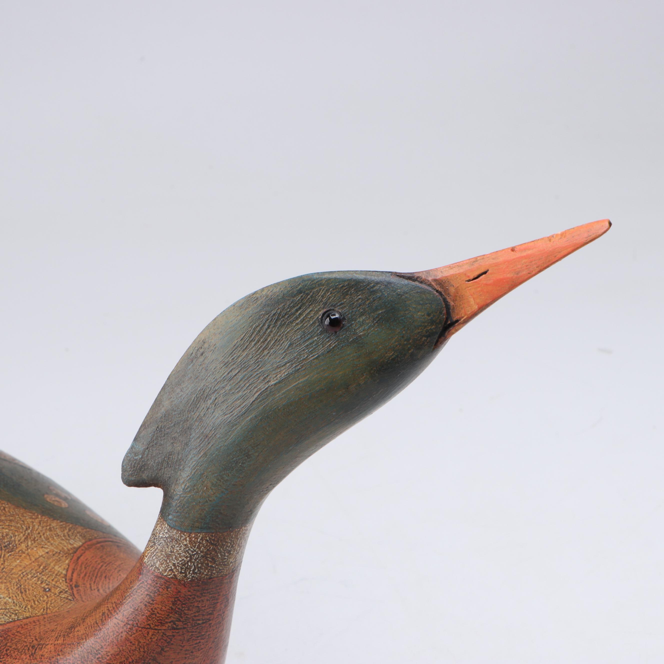 K. William Kautz Hand-Carved and Painted Red-Breasted Merganser, 2001