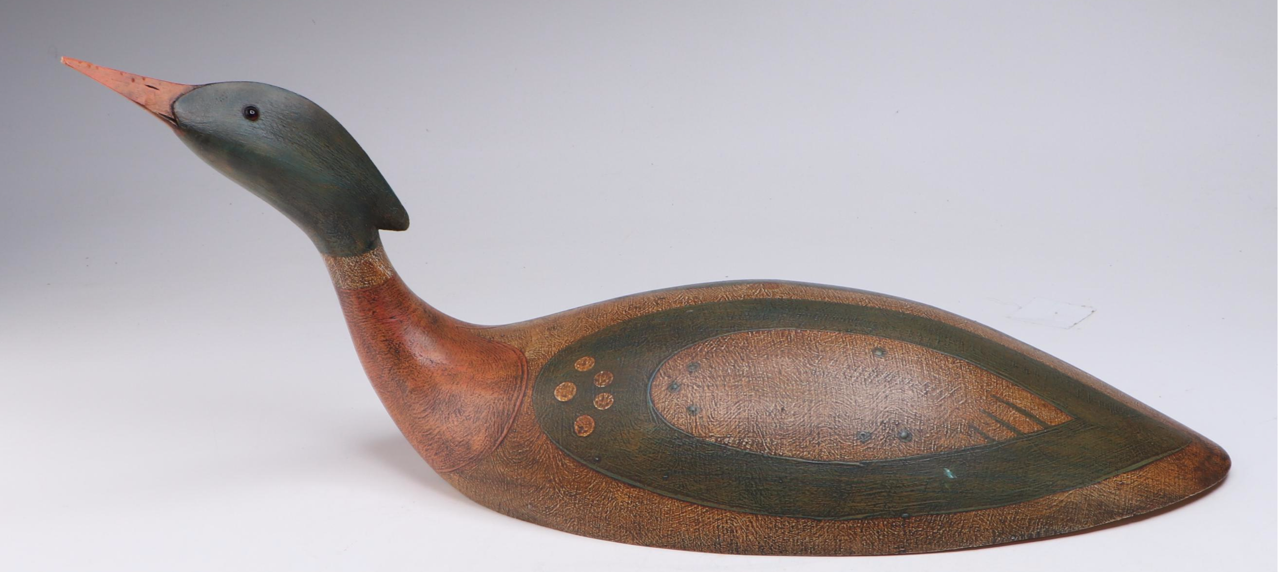 K. William Kautz Hand-Carved and Painted Red-Breasted Merganser, 2001