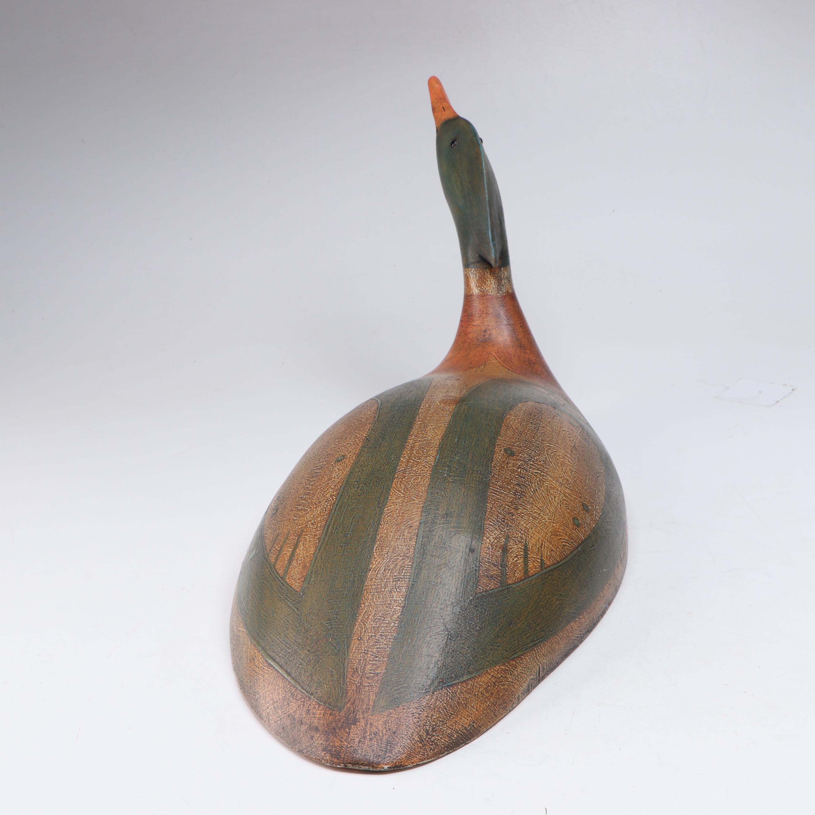 K. William Kautz Hand-Carved and Painted Red-Breasted Merganser, 2001