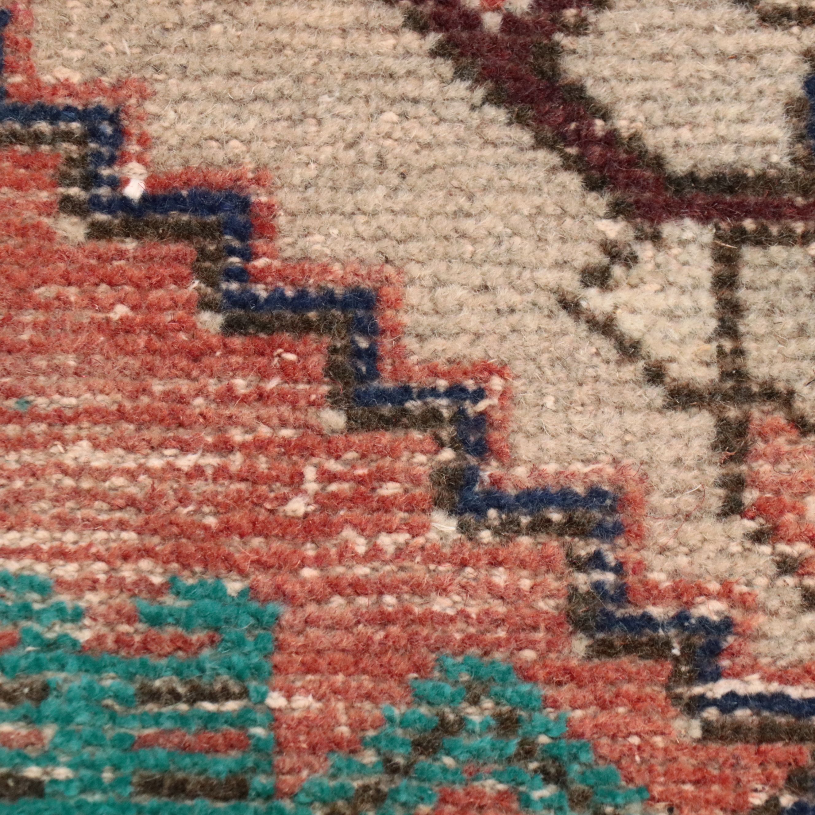 1'8 x 3'3 Hand-Knotted Persian Meshkin Accent Rug