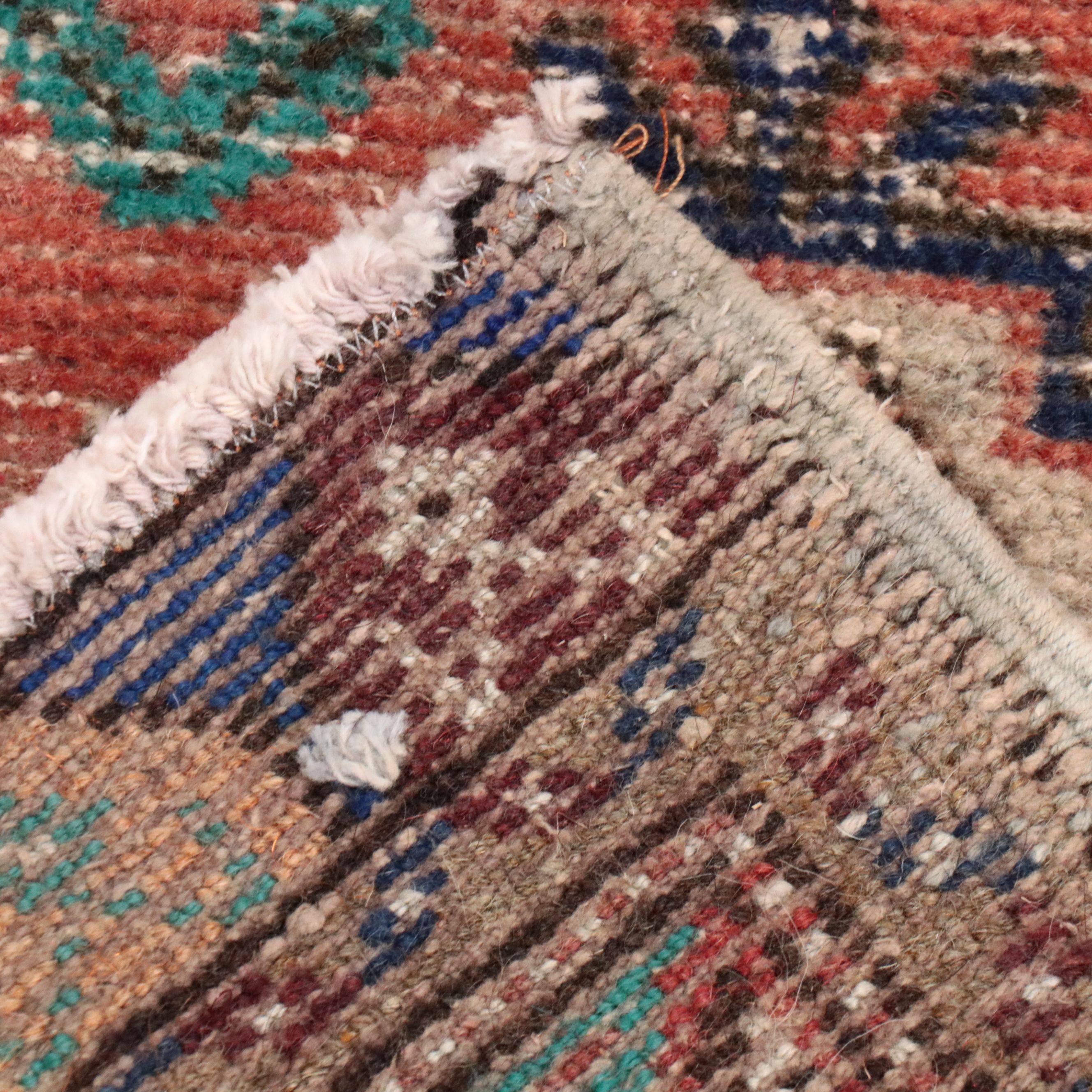 1'8 x 3'3 Hand-Knotted Persian Meshkin Accent Rug