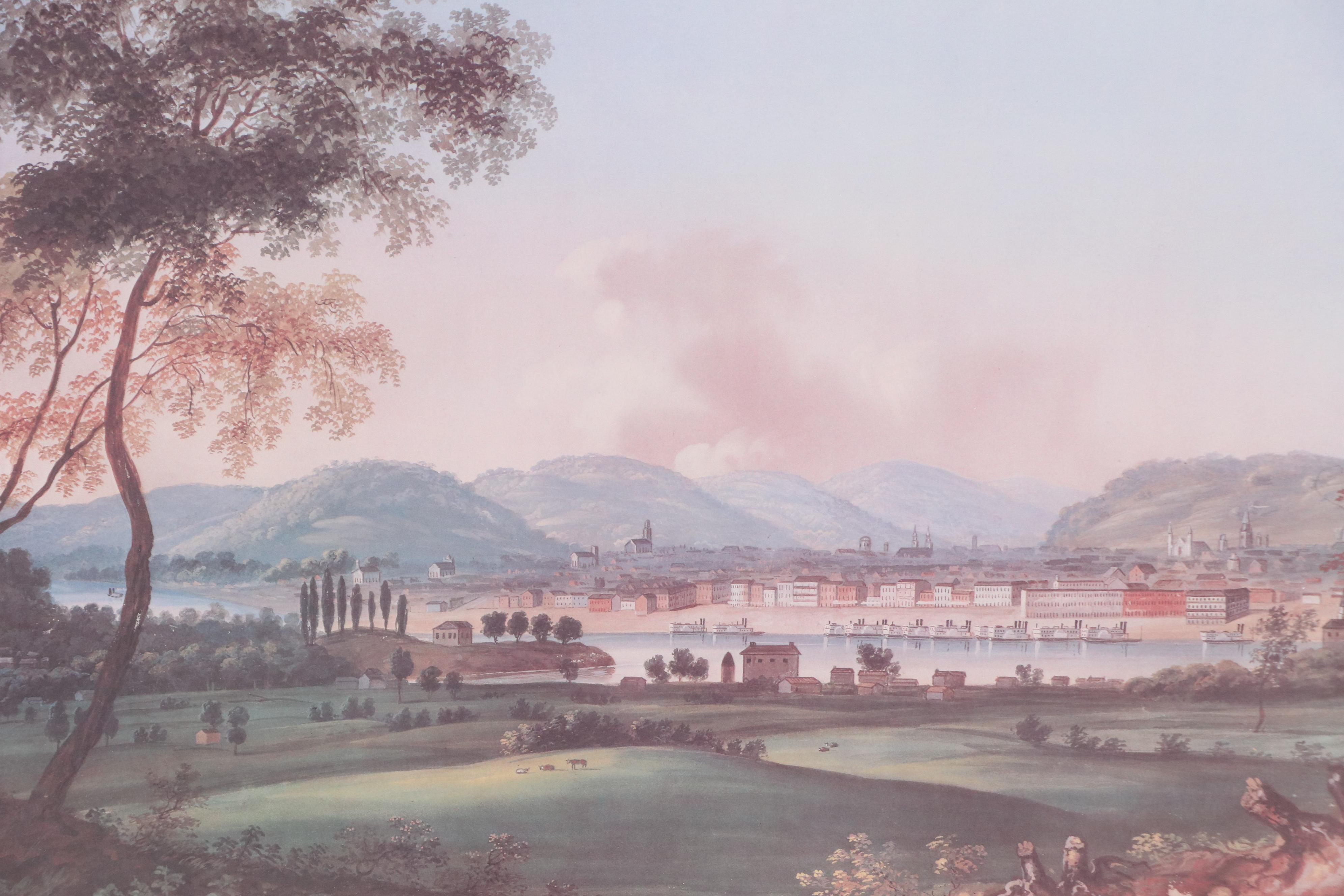 After John Caspar Wild Offset Lithograph "View of Cincinnati..."
