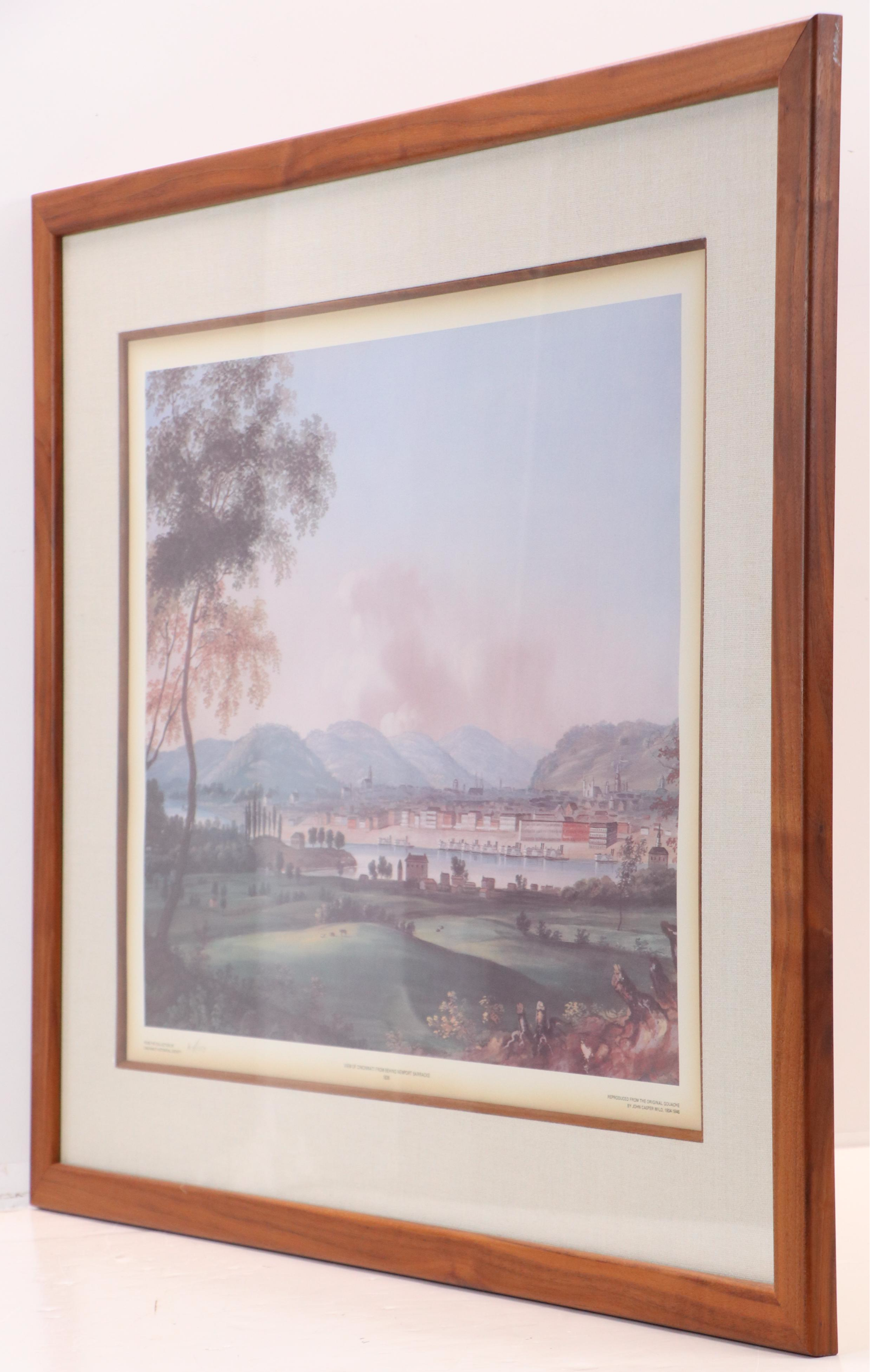 After John Caspar Wild Offset Lithograph "View of Cincinnati..."