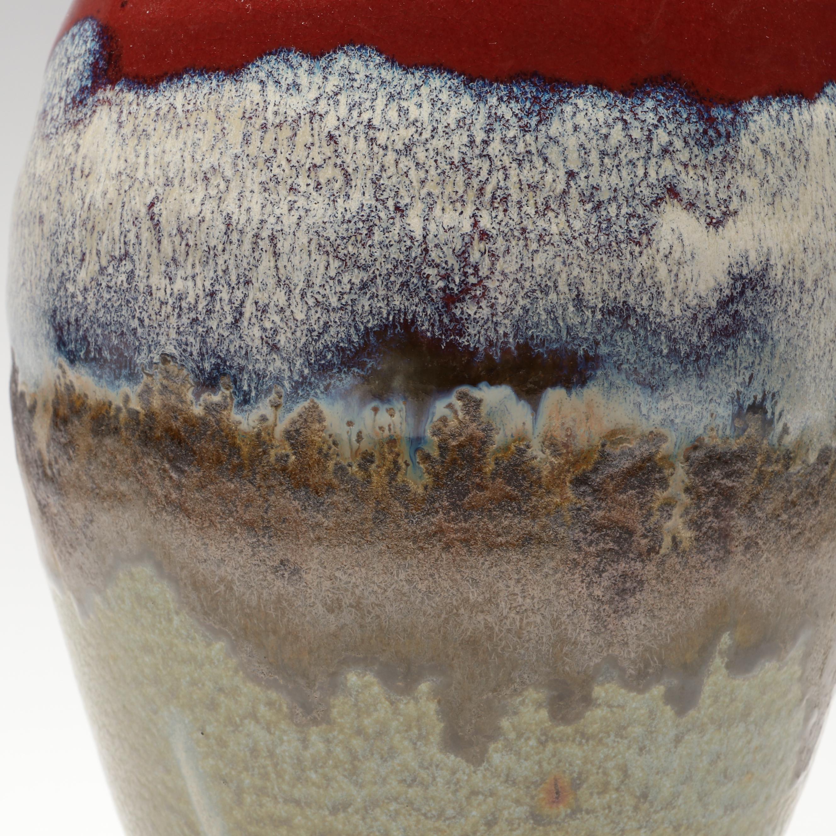 Tim Kerns for Pigeon River Pottery Drip Glaze Ceramic Ewer and Pouring Bowl