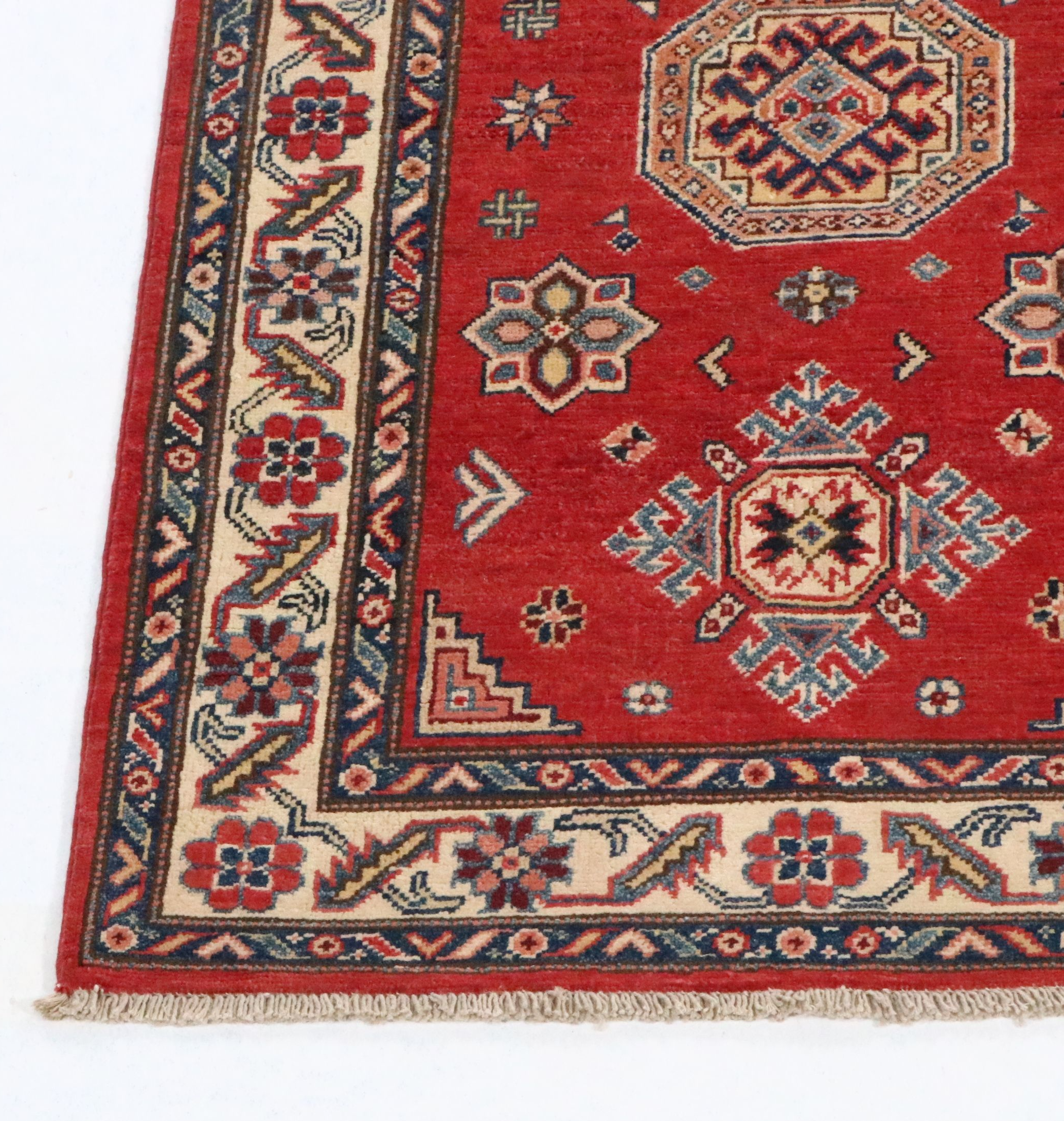 2'11 x 4'11 Hand-Knotted Afghan Kazak Accent Rug