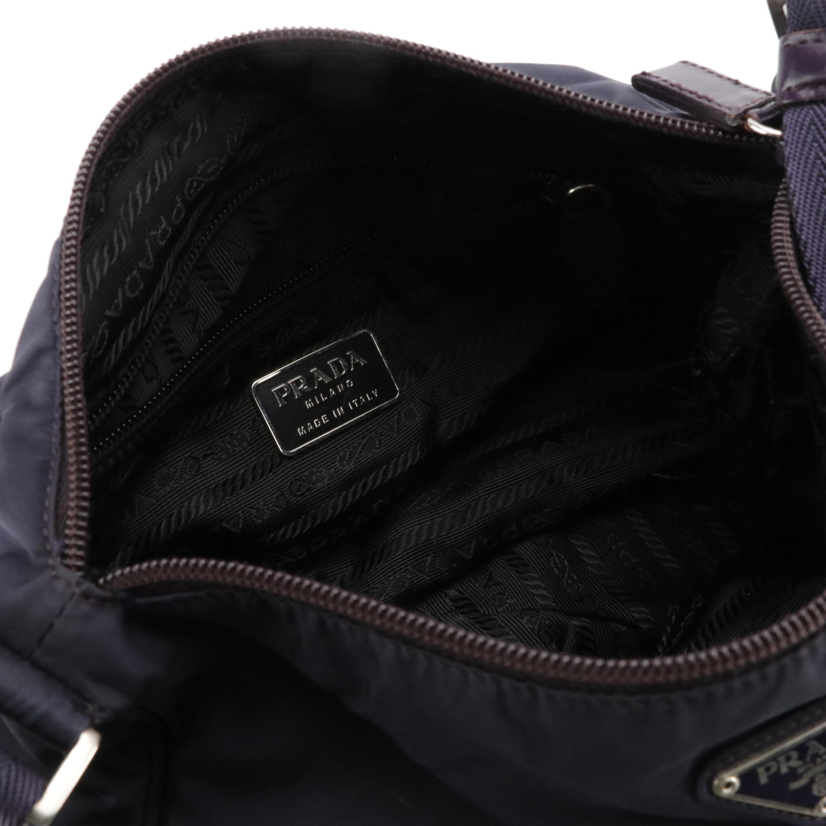 Prada Hobo Shoulder Bag in Purple Tessuto Nylon