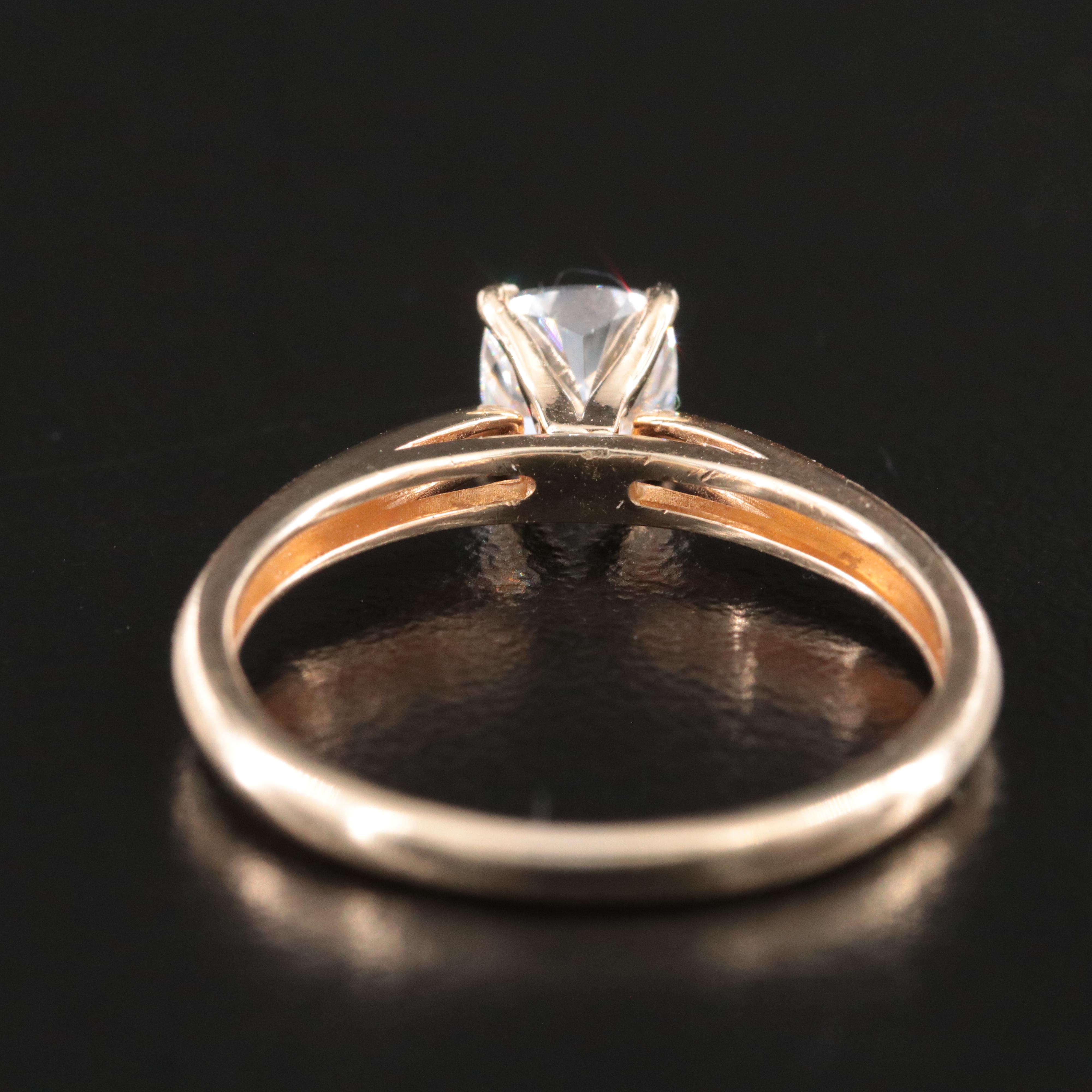 10K 0.79 CT Lab Grown Diamond Solitaire Ring