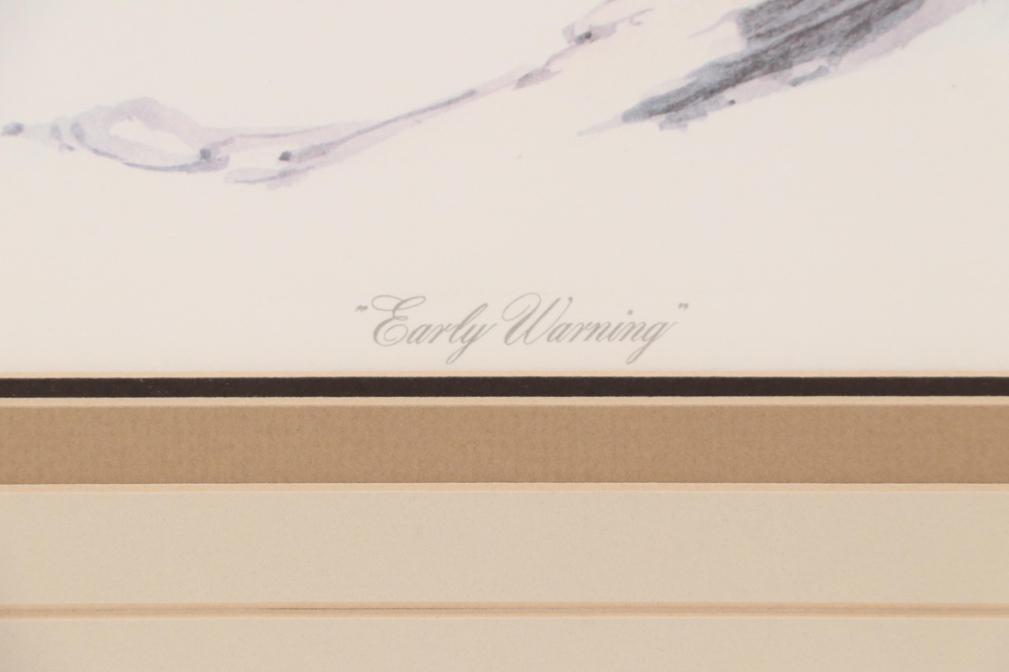 Guy Coheleach Offset Lithograph "Early Warning"