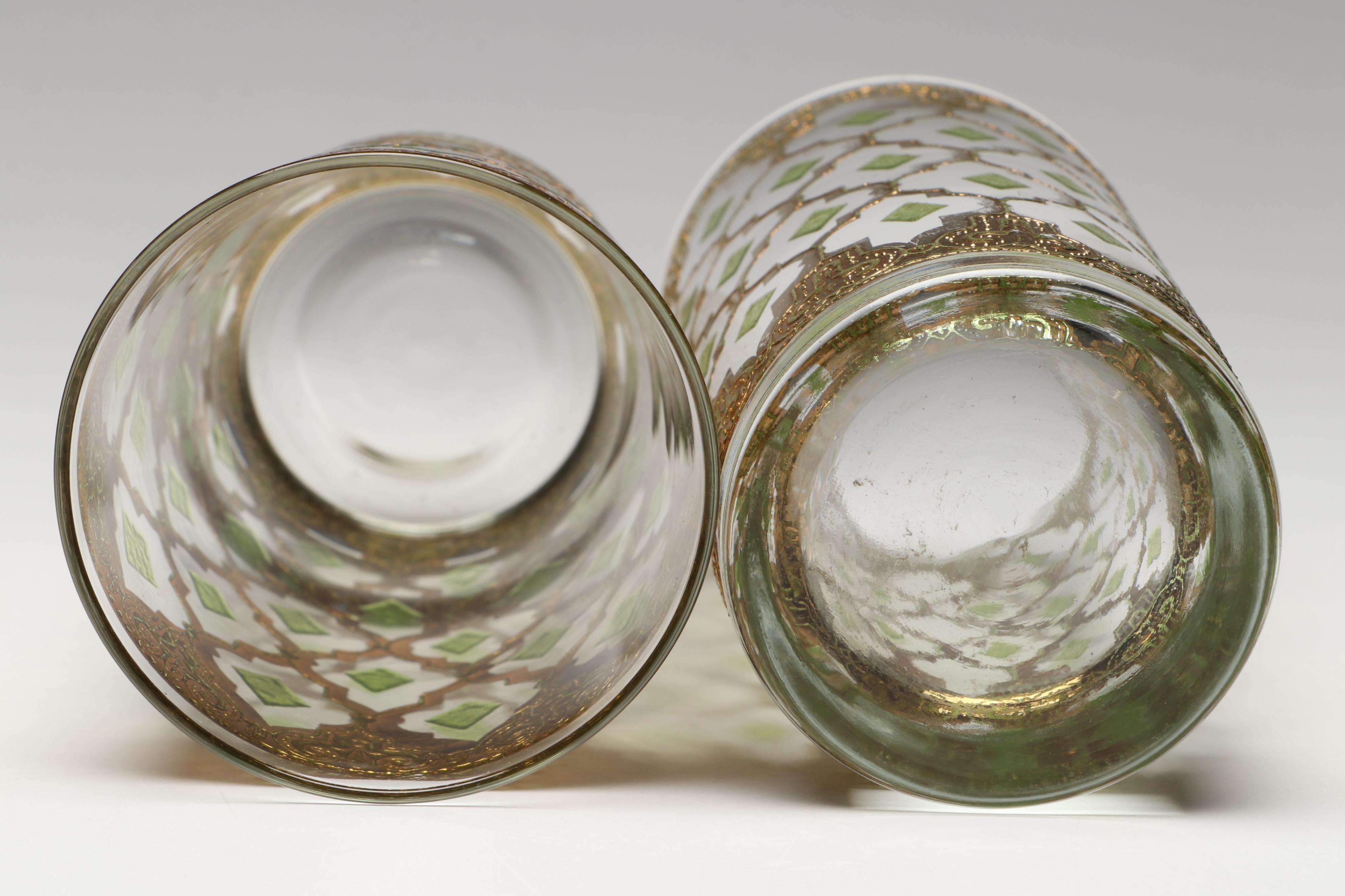 Culver "Valencia" Glass Tumblers and Double Old Fashioneds, Mid-20th Century