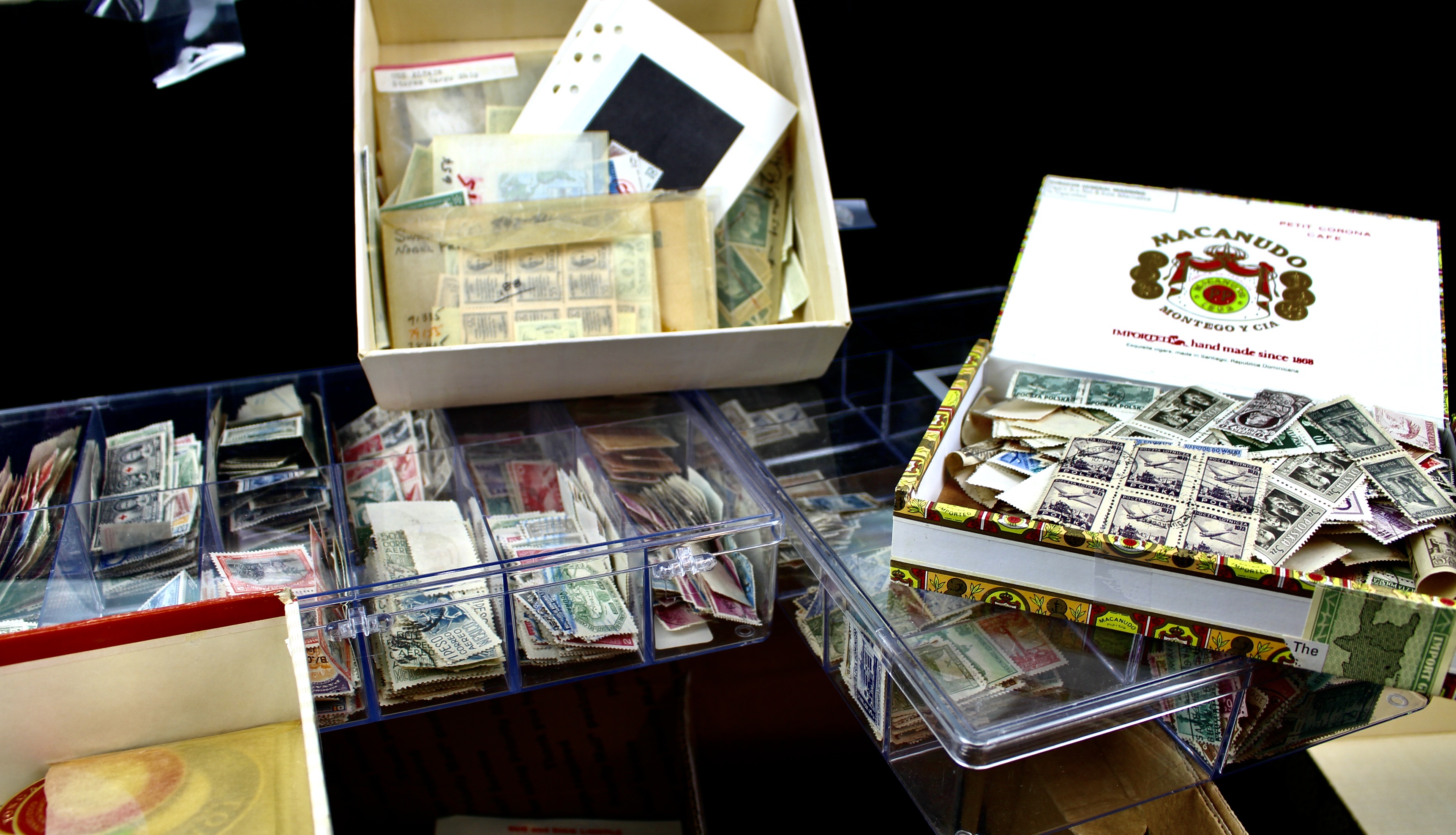 Nine-Pound Box of Postage Stamps, U.S. Foreign, Covers and More