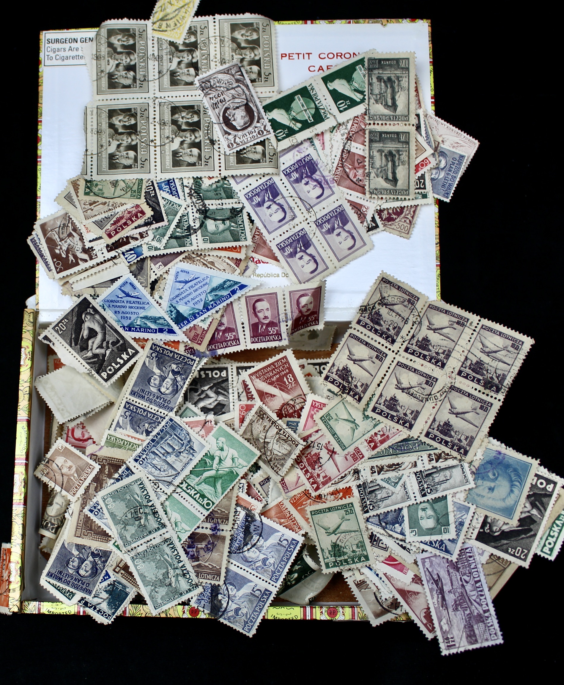 Nine-Pound Box of Postage Stamps, U.S. Foreign, Covers and More