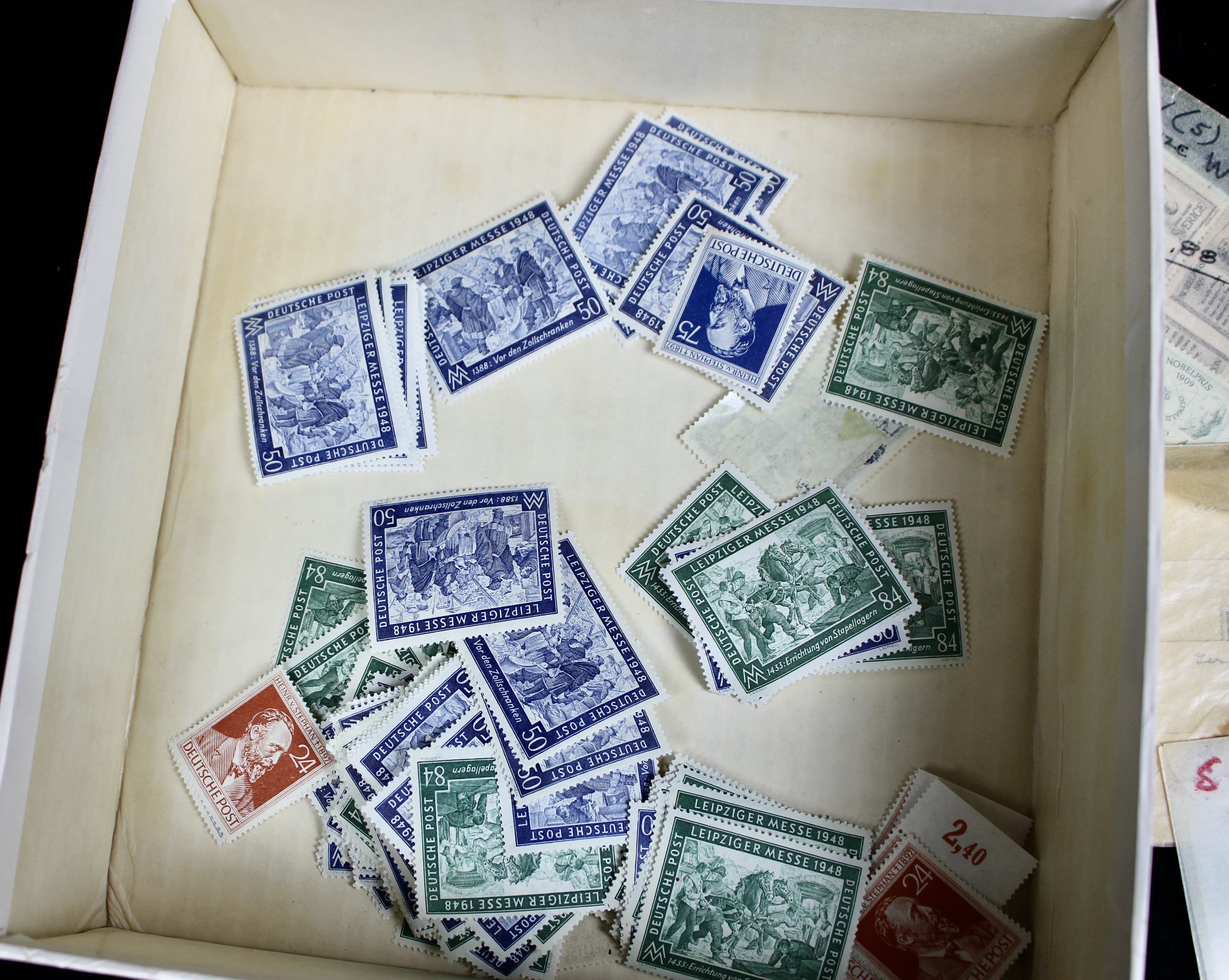 Nine-Pound Box of Postage Stamps, U.S. Foreign, Covers and More