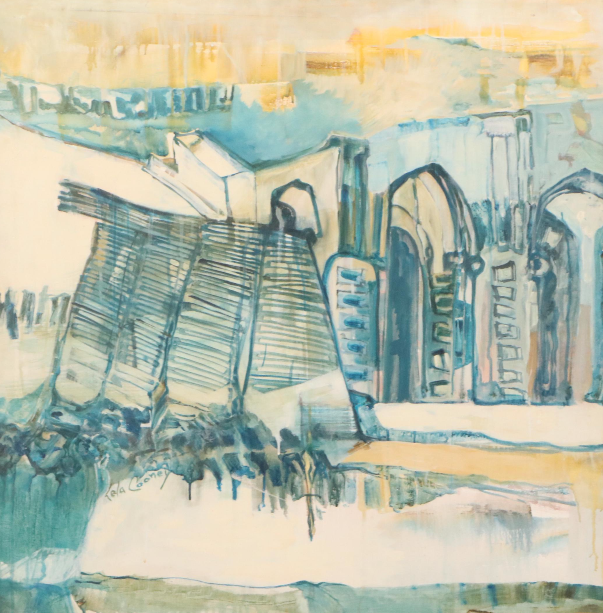 Lela Cooney Acrylic Painting "Vista Hermosa," Late 20th Century