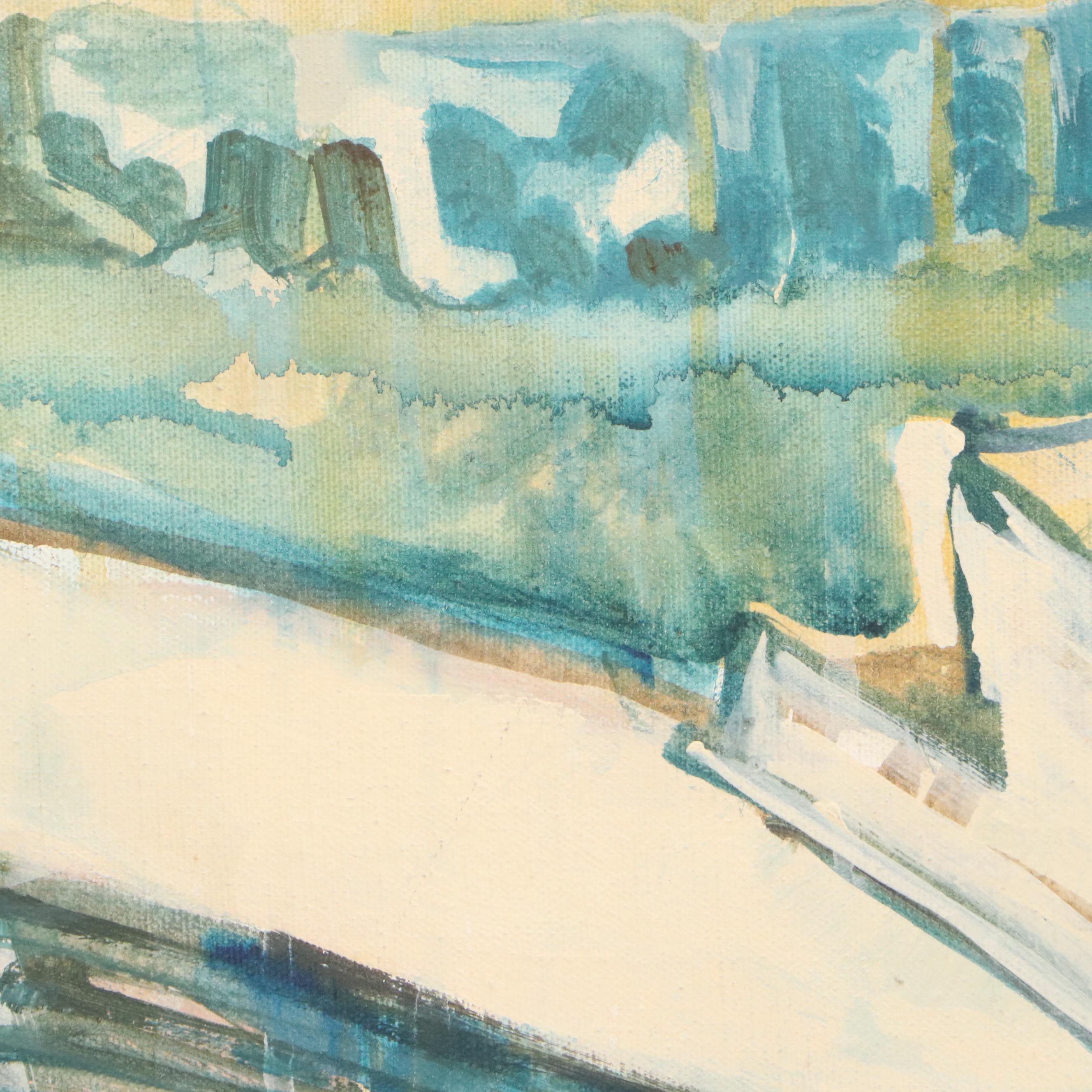 Lela Cooney Acrylic Painting "Vista Hermosa," Late 20th Century