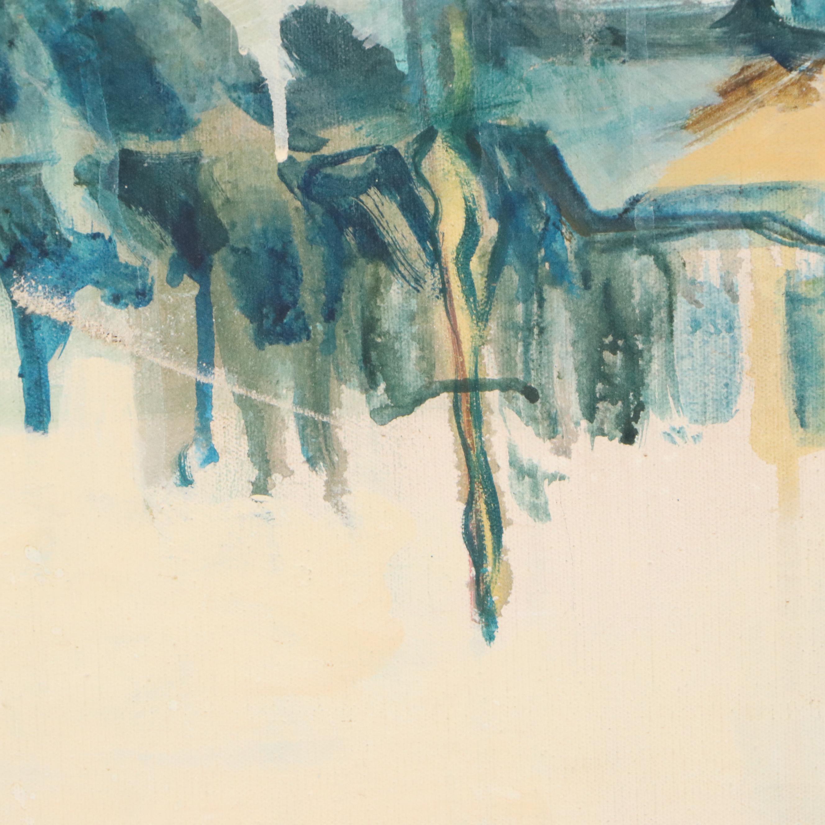 Lela Cooney Acrylic Painting "Vista Hermosa," Late 20th Century