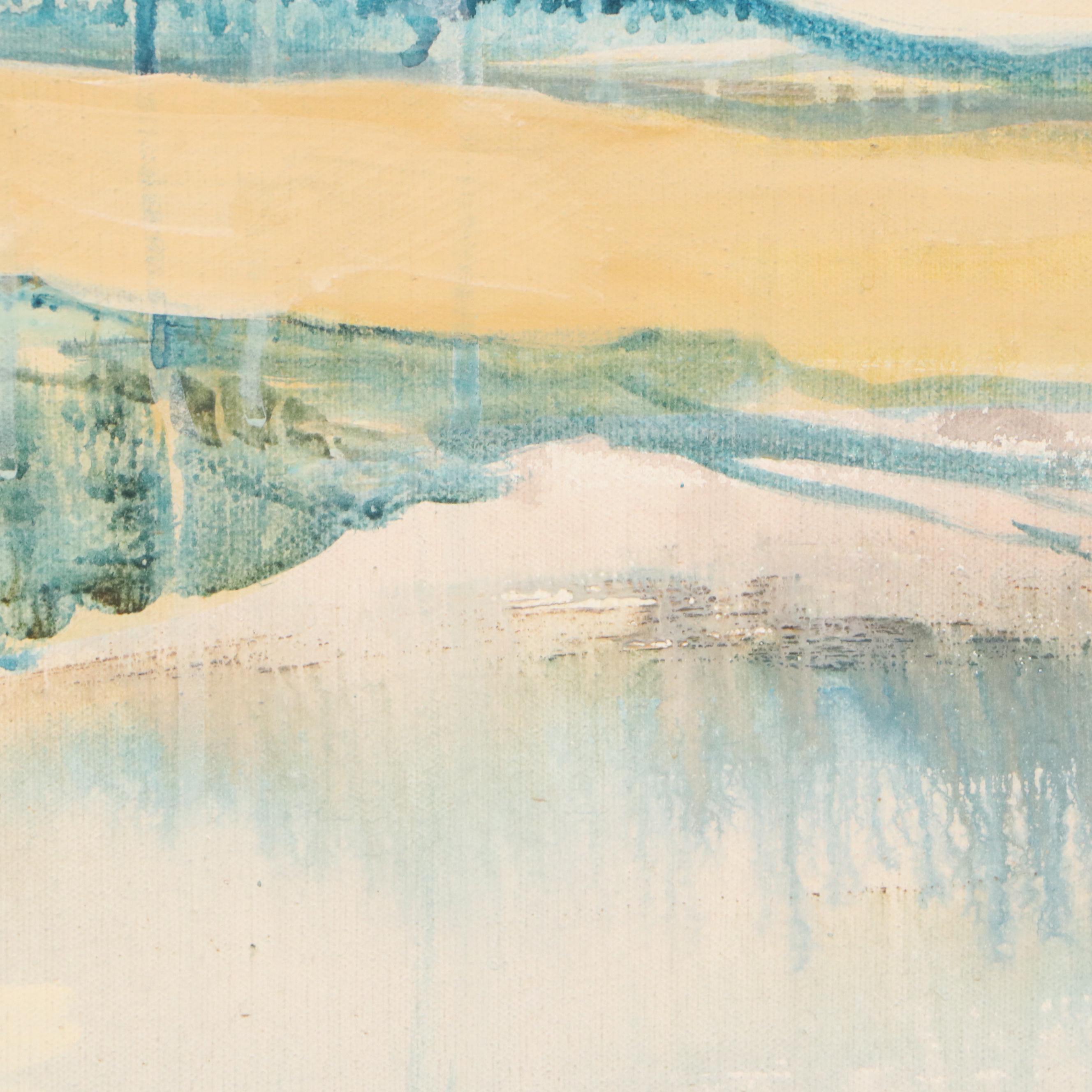 Lela Cooney Acrylic Painting "Vista Hermosa," Late 20th Century