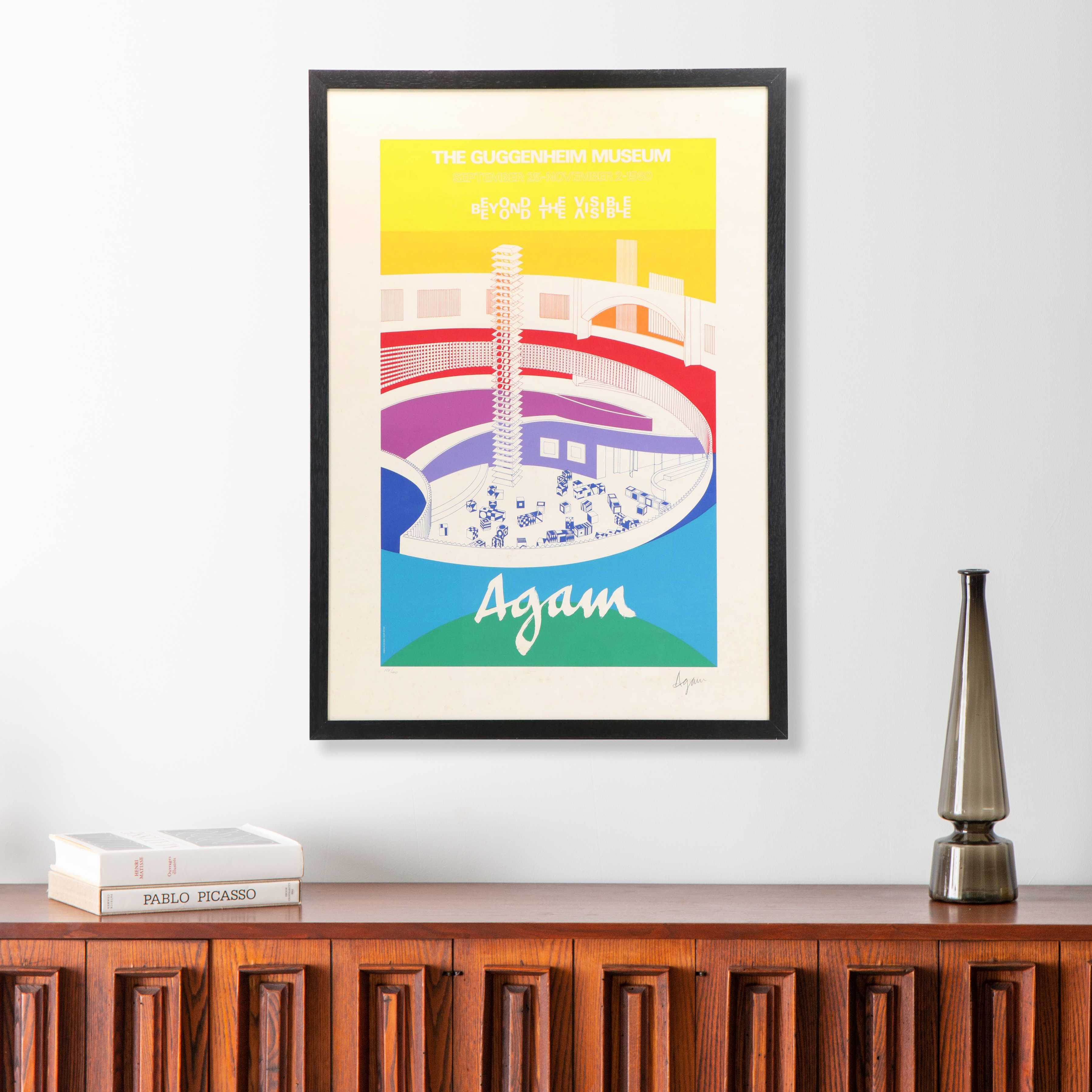 Yaacov Agam Guggenheim Exhibition Serigraph "Panoramagam," 1980