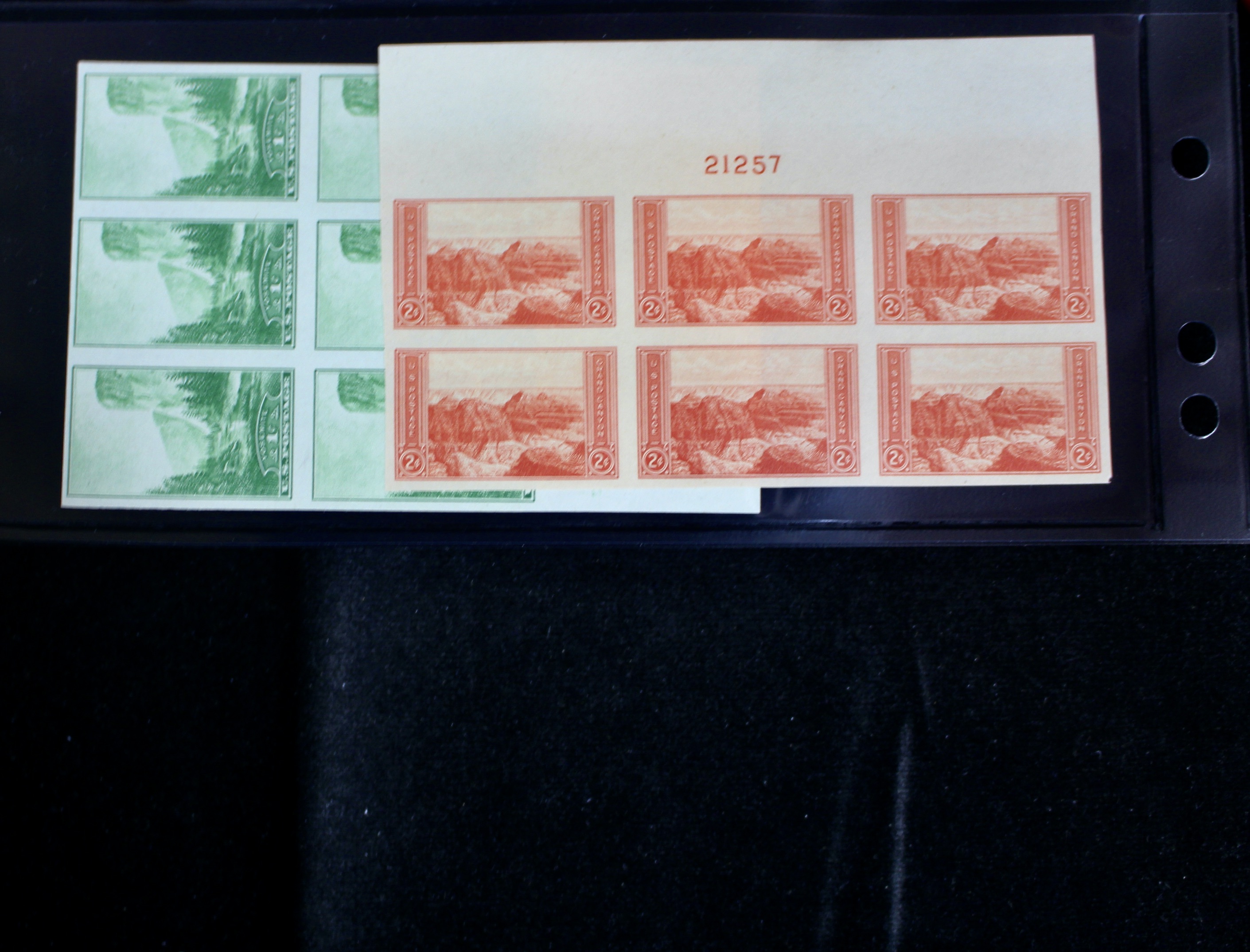 Mint Never Hinged U.S. Parks Stamp Plate Block Sets