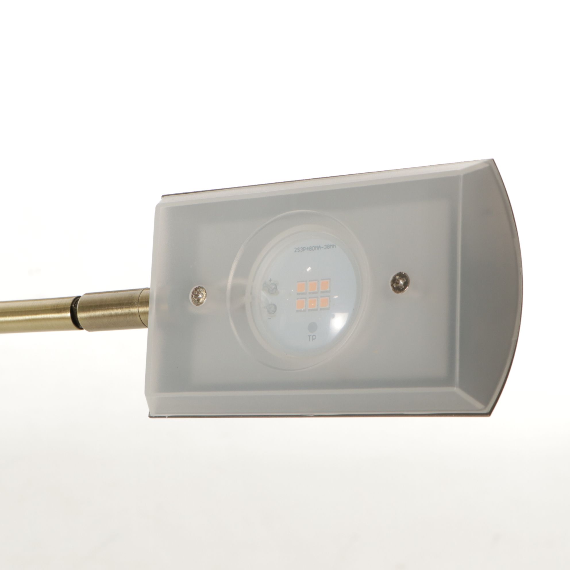 Adesso Vera LED Brass-Tone Floor Lamp with Marble Base