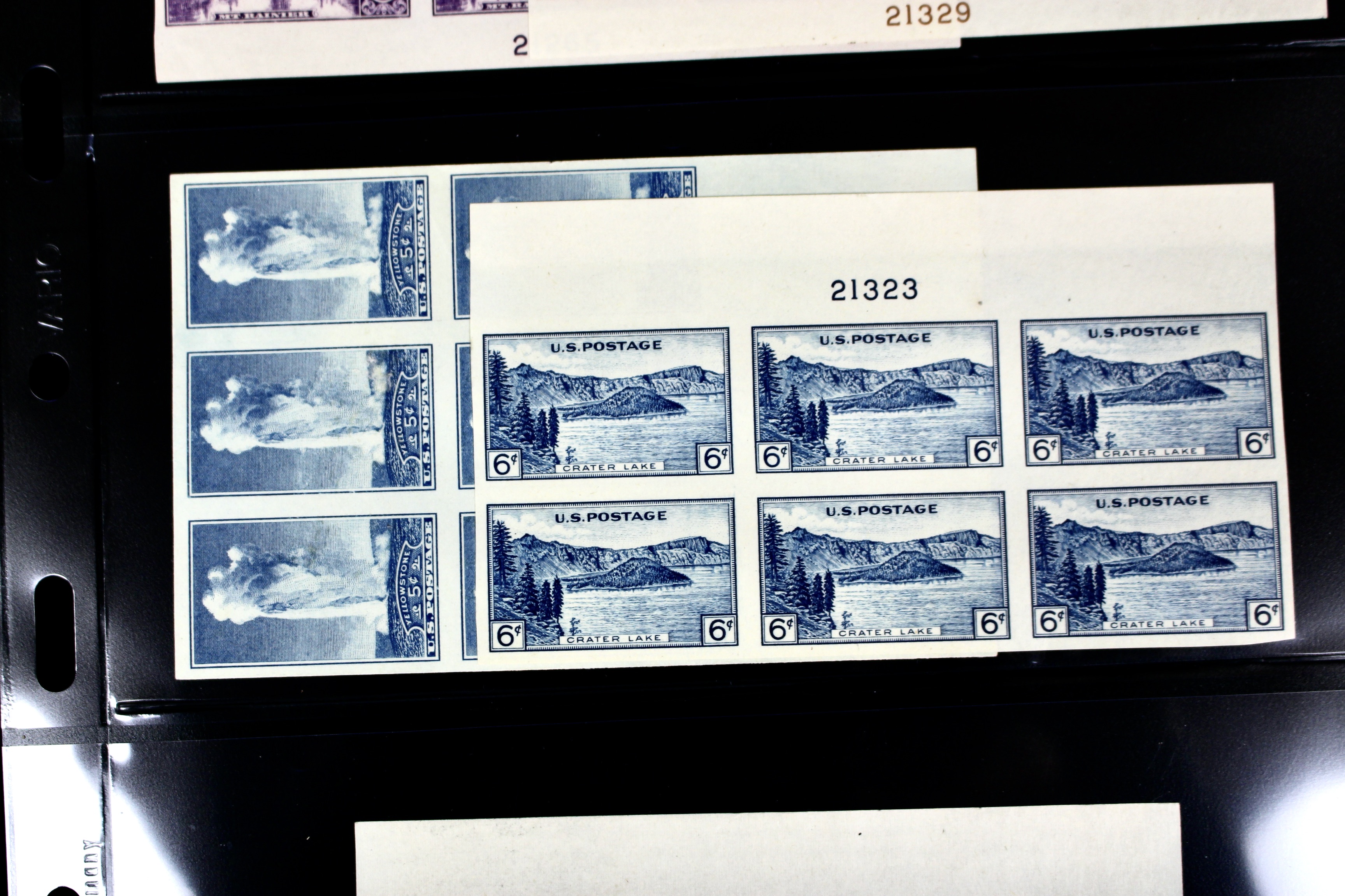 Mint Never Hinged U.S. Parks Stamp Plate Block Sets