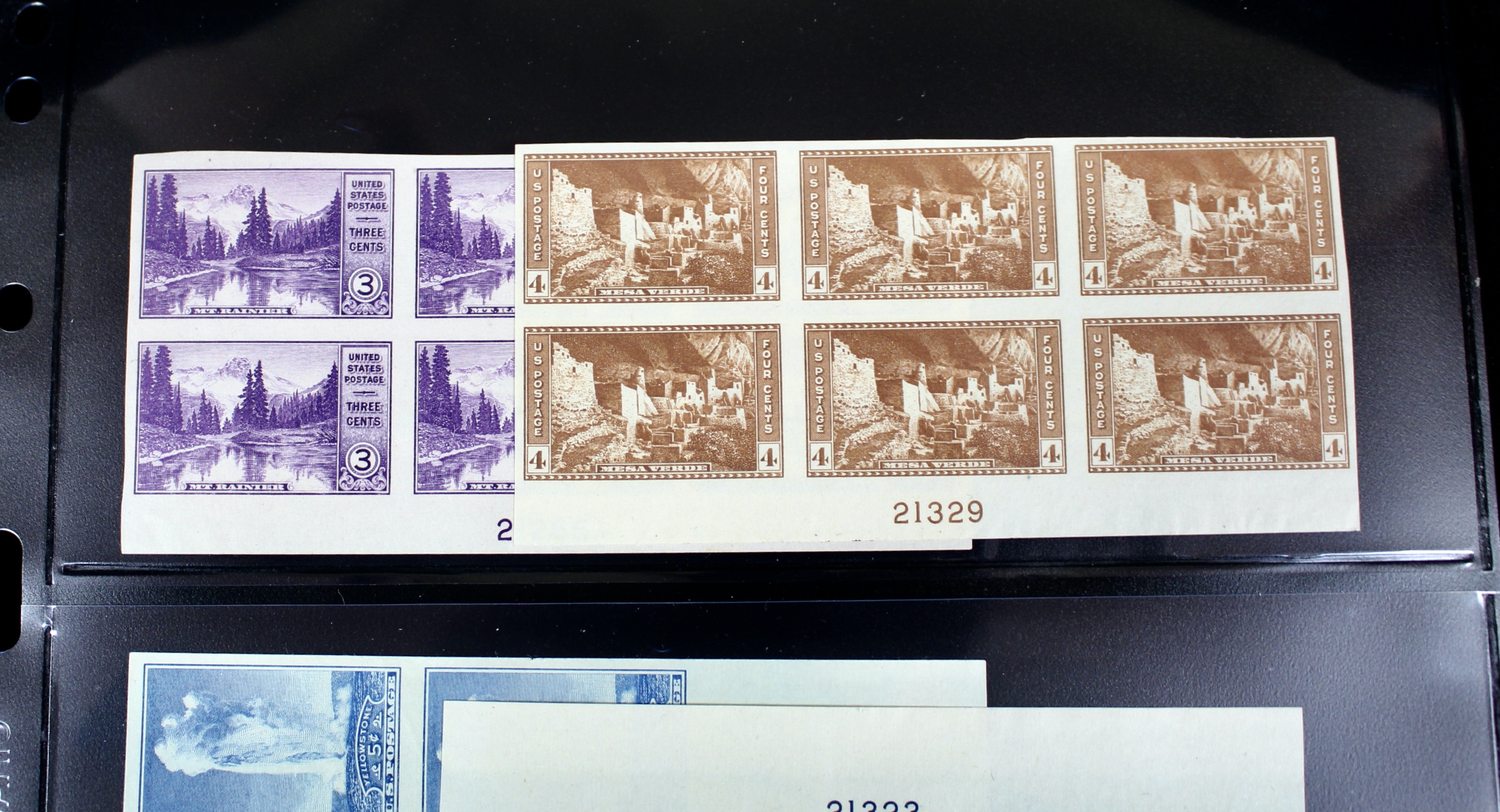 Mint Never Hinged U.S. Parks Stamp Plate Block Sets