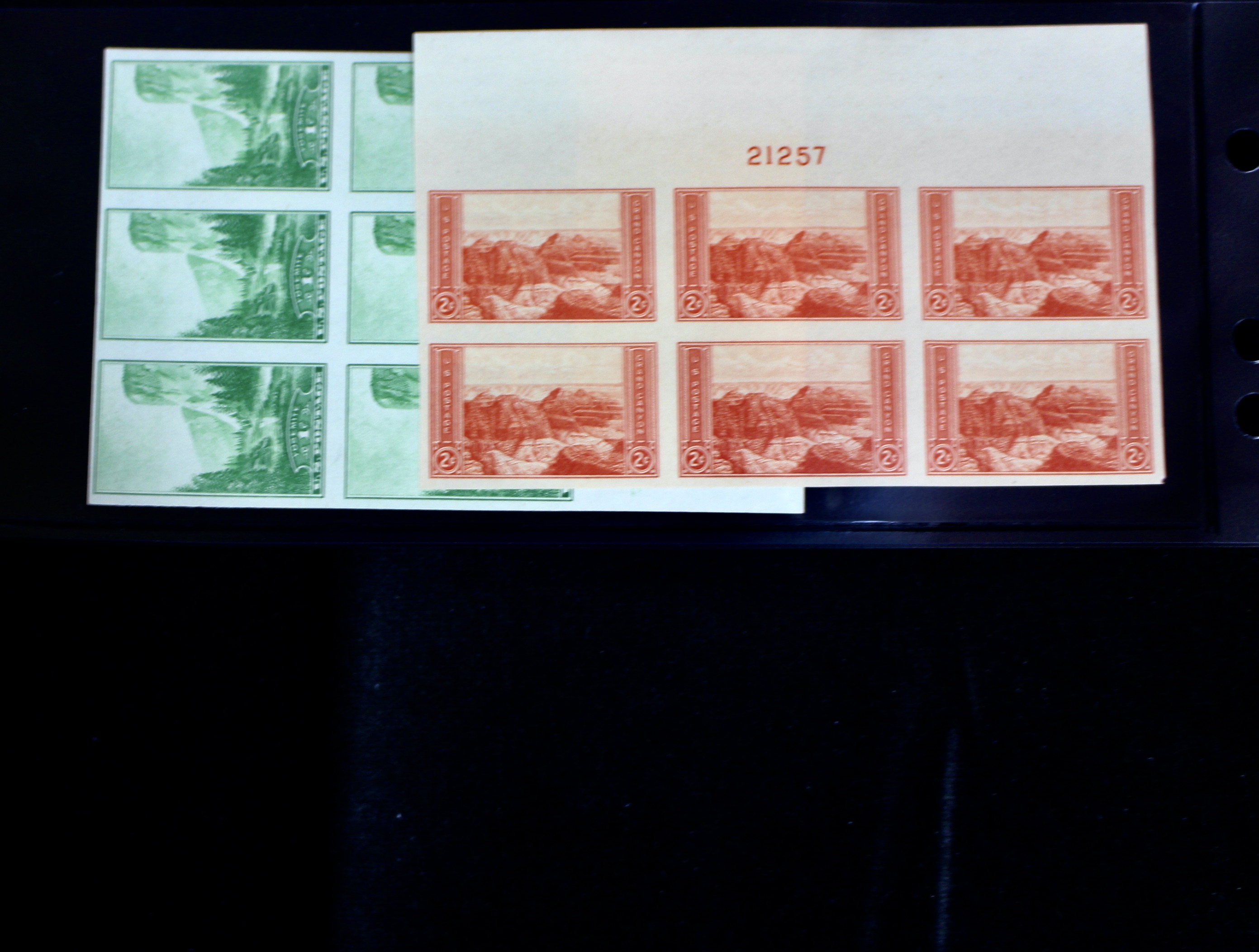 Mint Never Hinged U.S. Parks Stamp Plate Block Sets