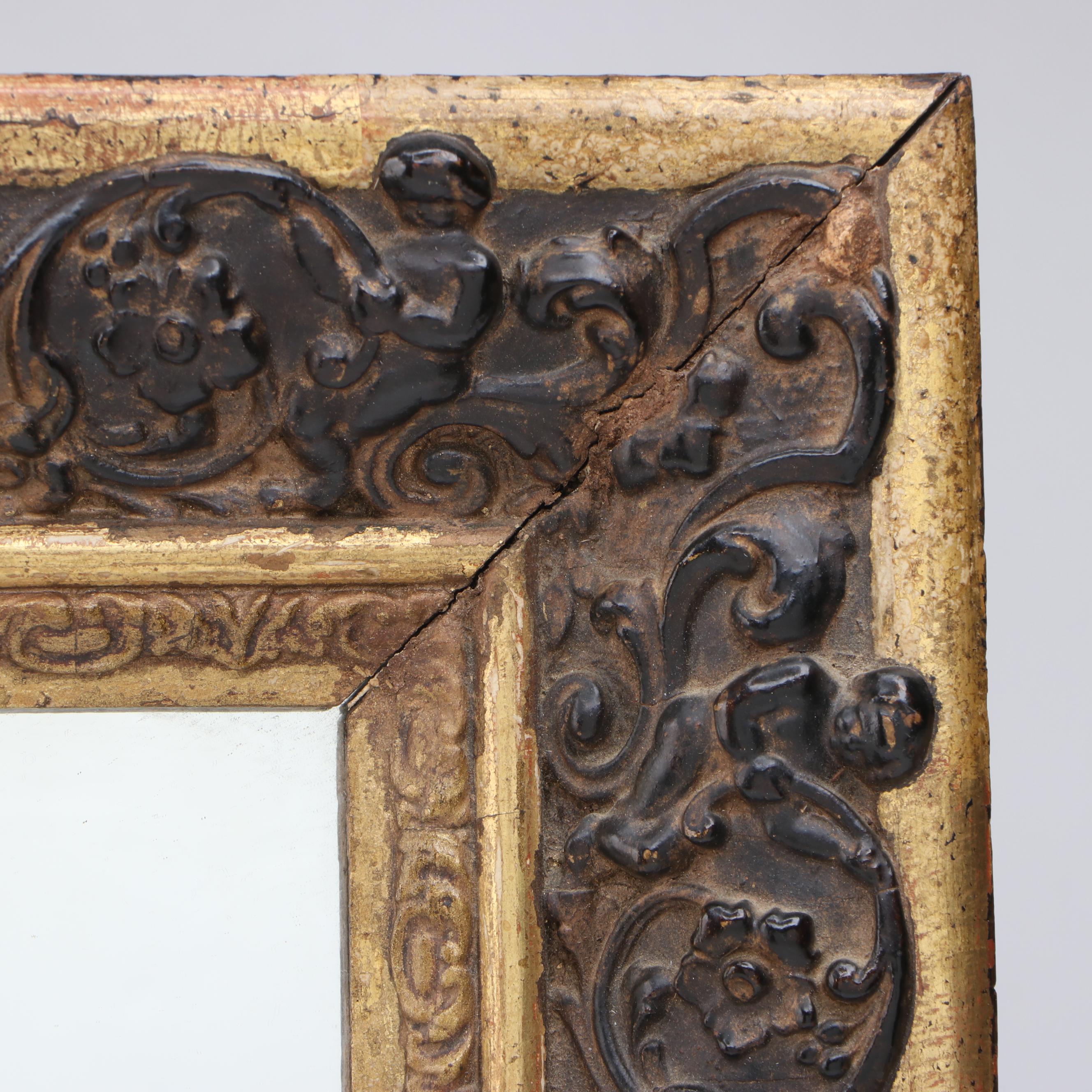 French Style Gilt Finished Wooden Easel Table Mirror