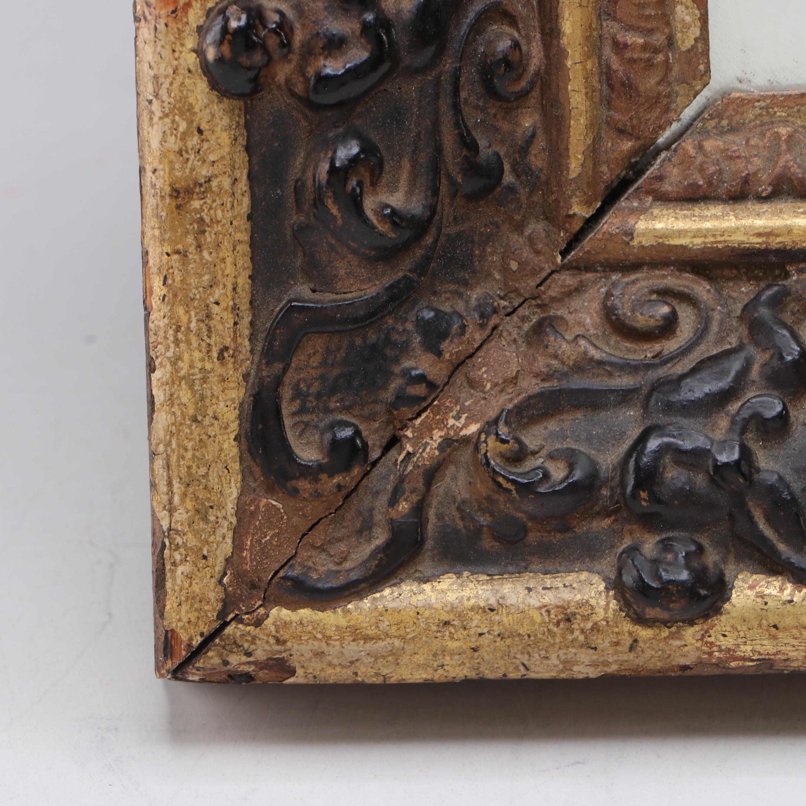 French Style Gilt Finished Wooden Easel Table Mirror