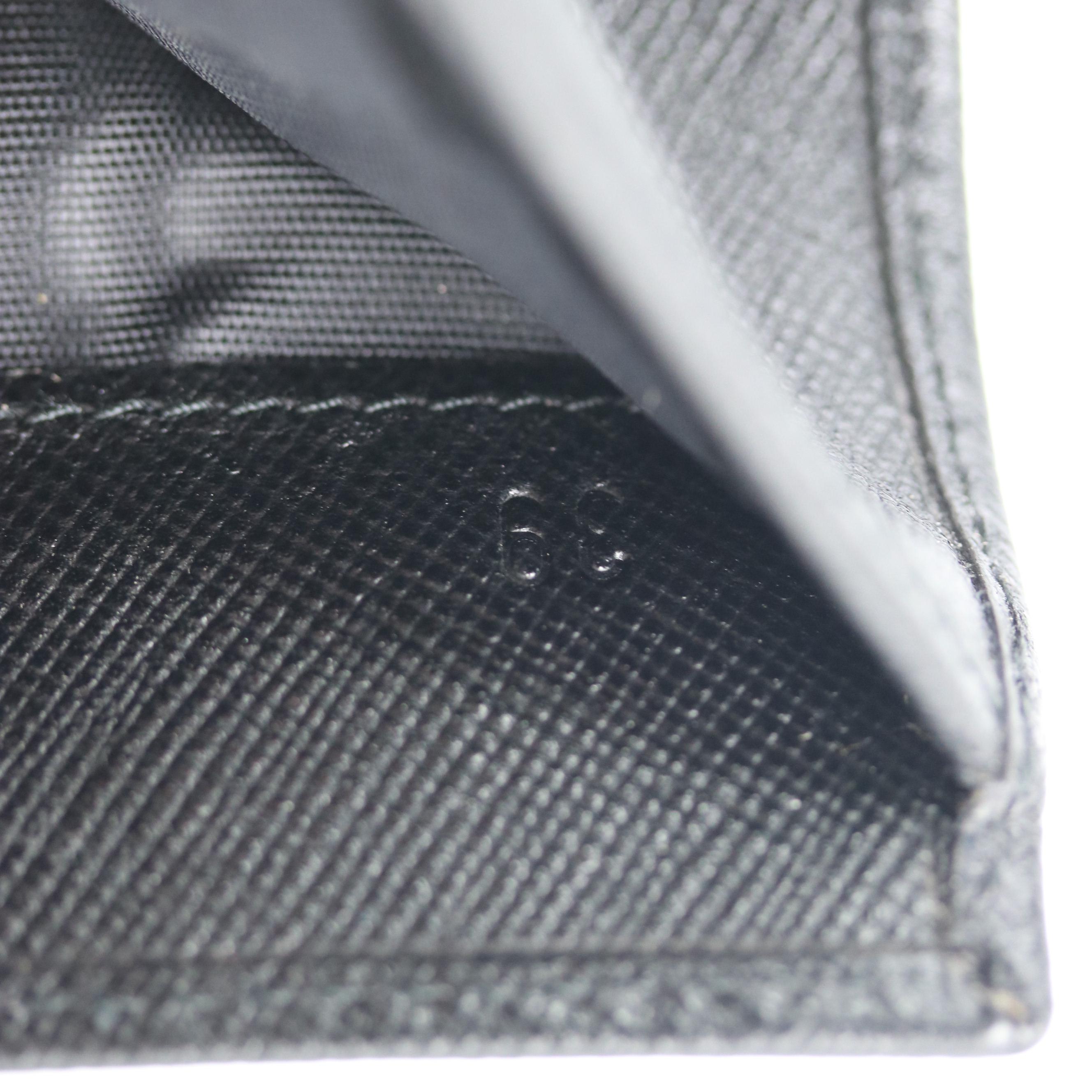 Prada Trifold Compact Wallet M176 in Nero Saffiano Leather with Gift Box