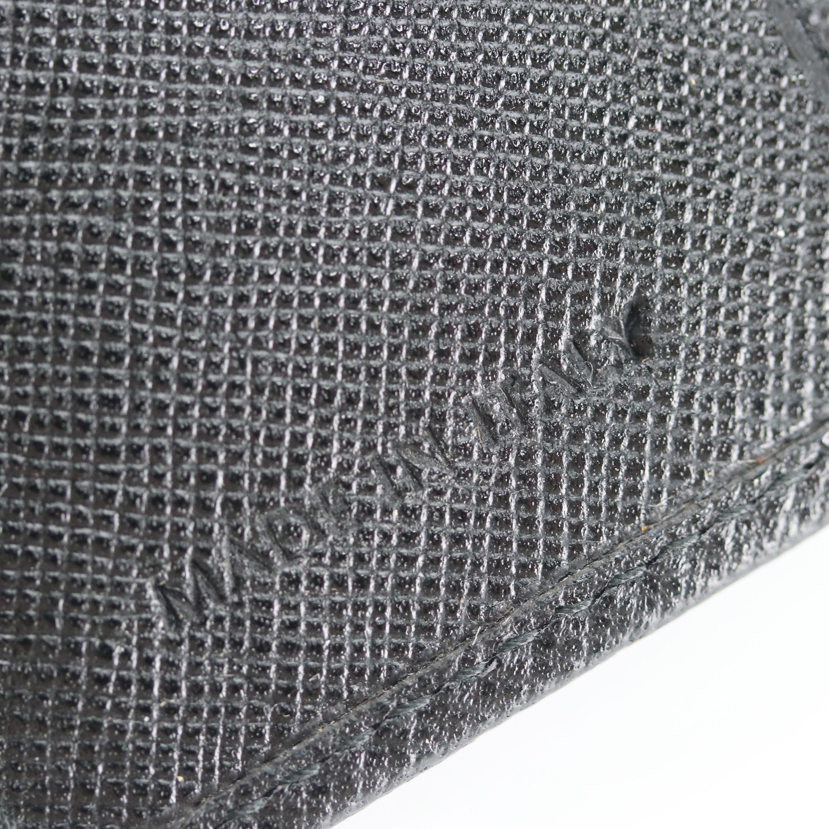 Prada Trifold Compact Wallet M176 in Nero Saffiano Leather with Gift Box