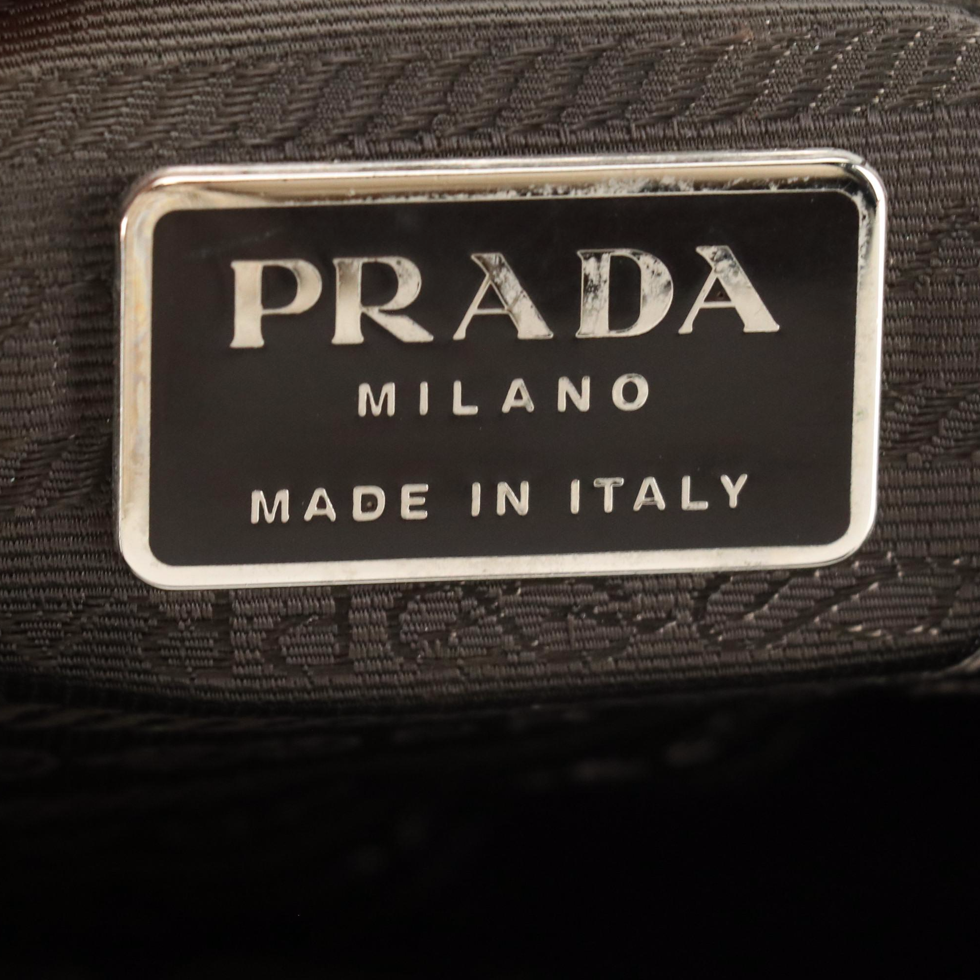 Prada Top Handle Two-Way Tote in Dark Green Tessuto Nylon