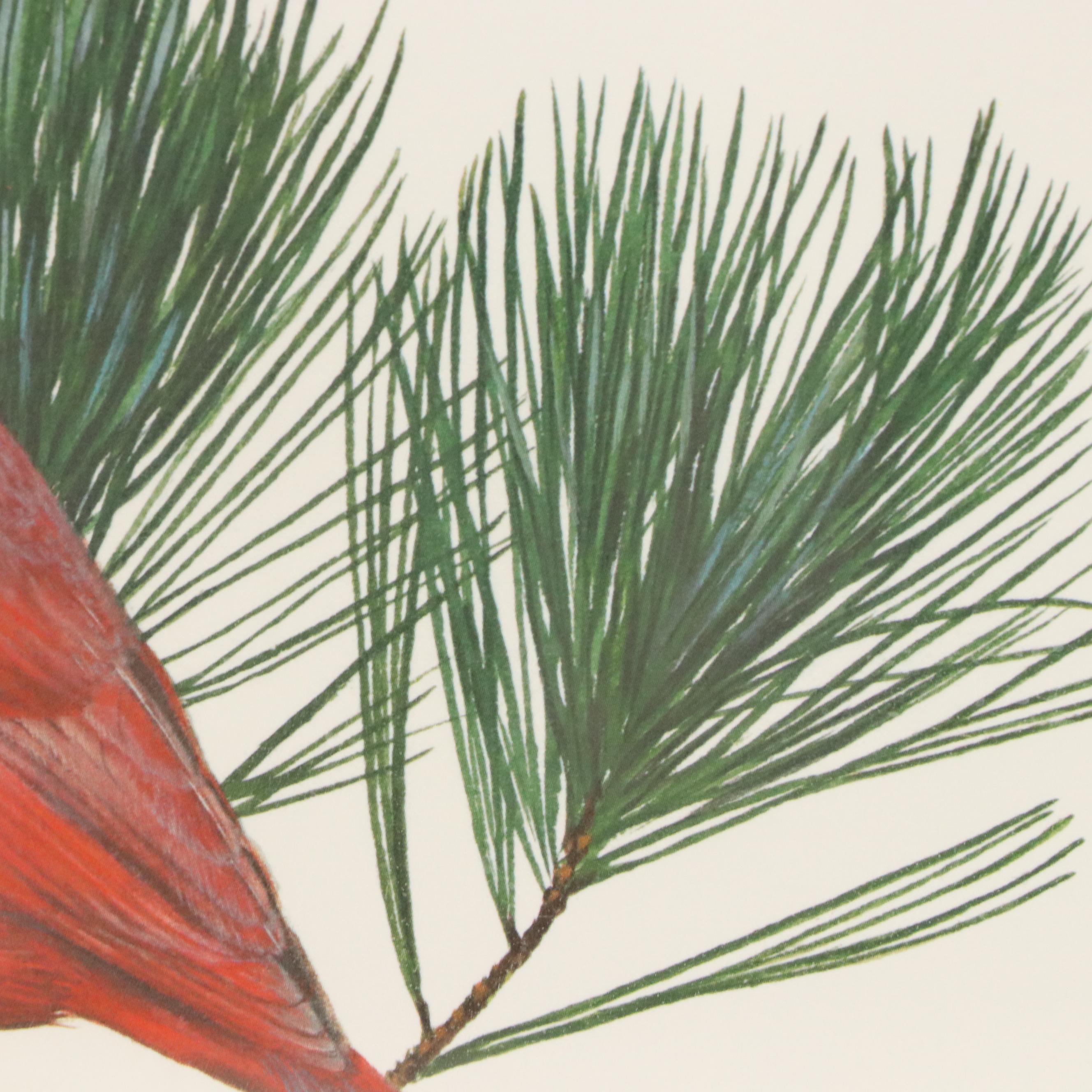 Ray Harm Offset Lithograph "Cardinal"