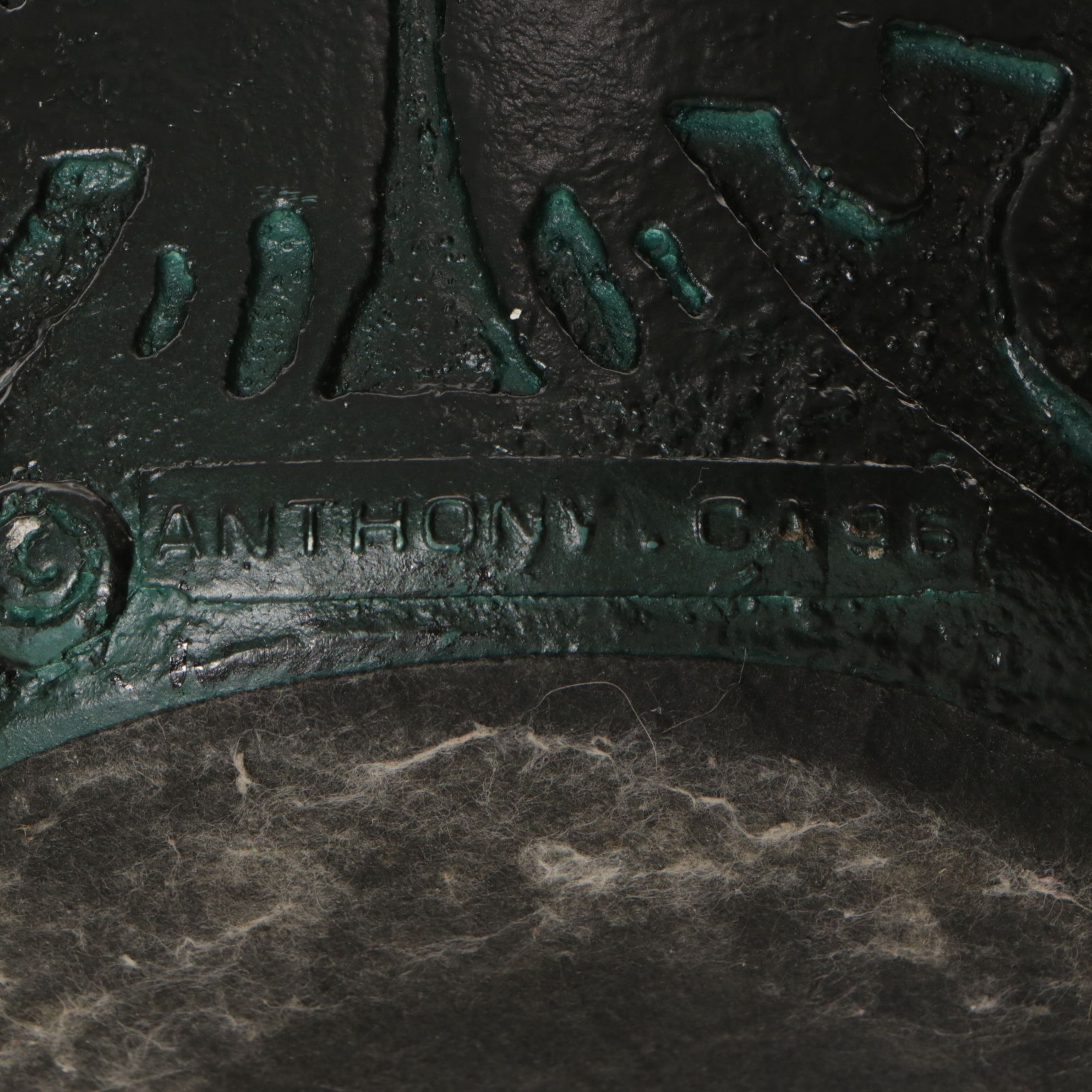 Carved Motif Black Ceramic Urn Table Lamp