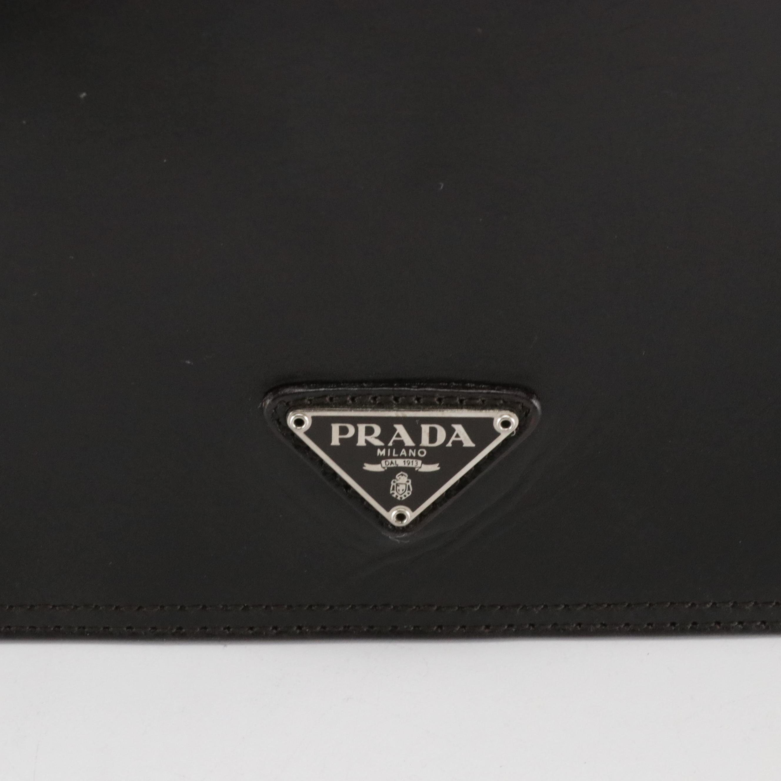Prada Leather and Tessuto Nylon Front-Flap Shoulder Bag