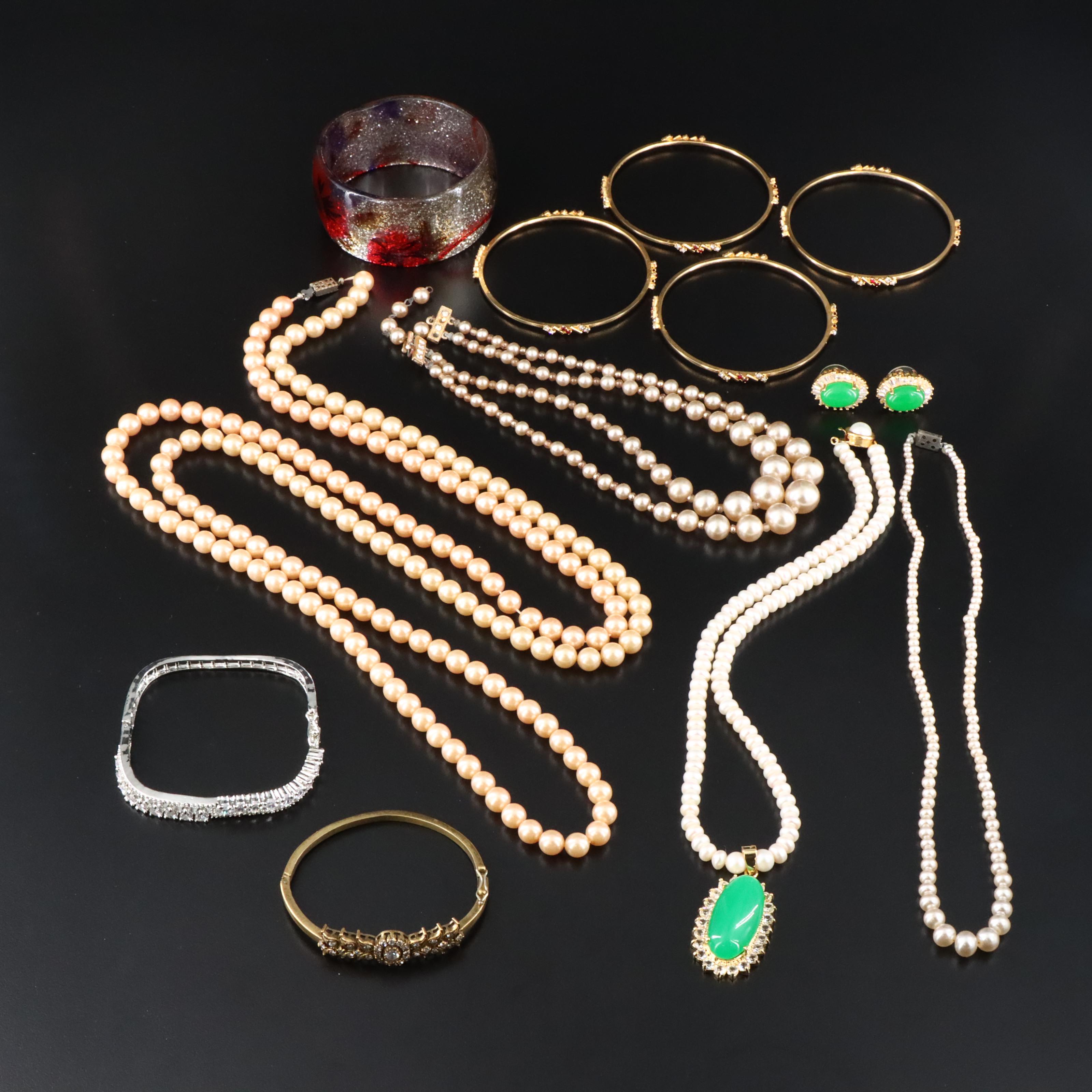 Jewelry Collection Featuring Pearls and Faux Pearls